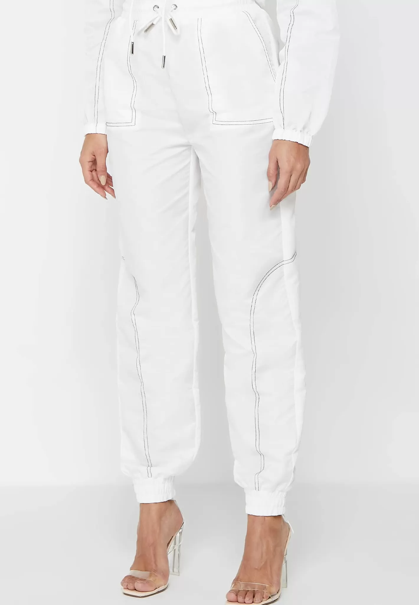 Nylon Contrast Stitch Track Pants - -Manière De Voir Store