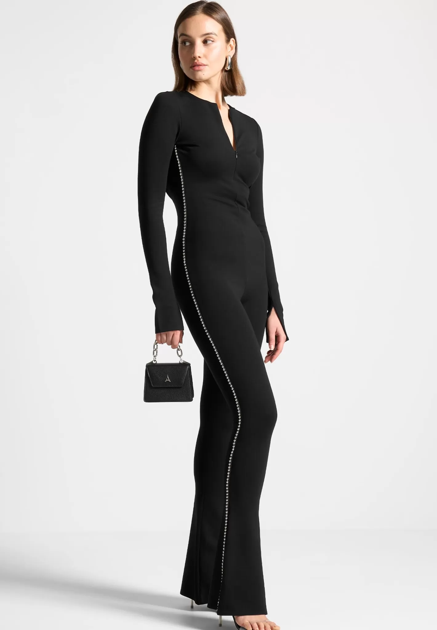 Open Back Embellished Jumpsuit - -Manière De Voir Fashion