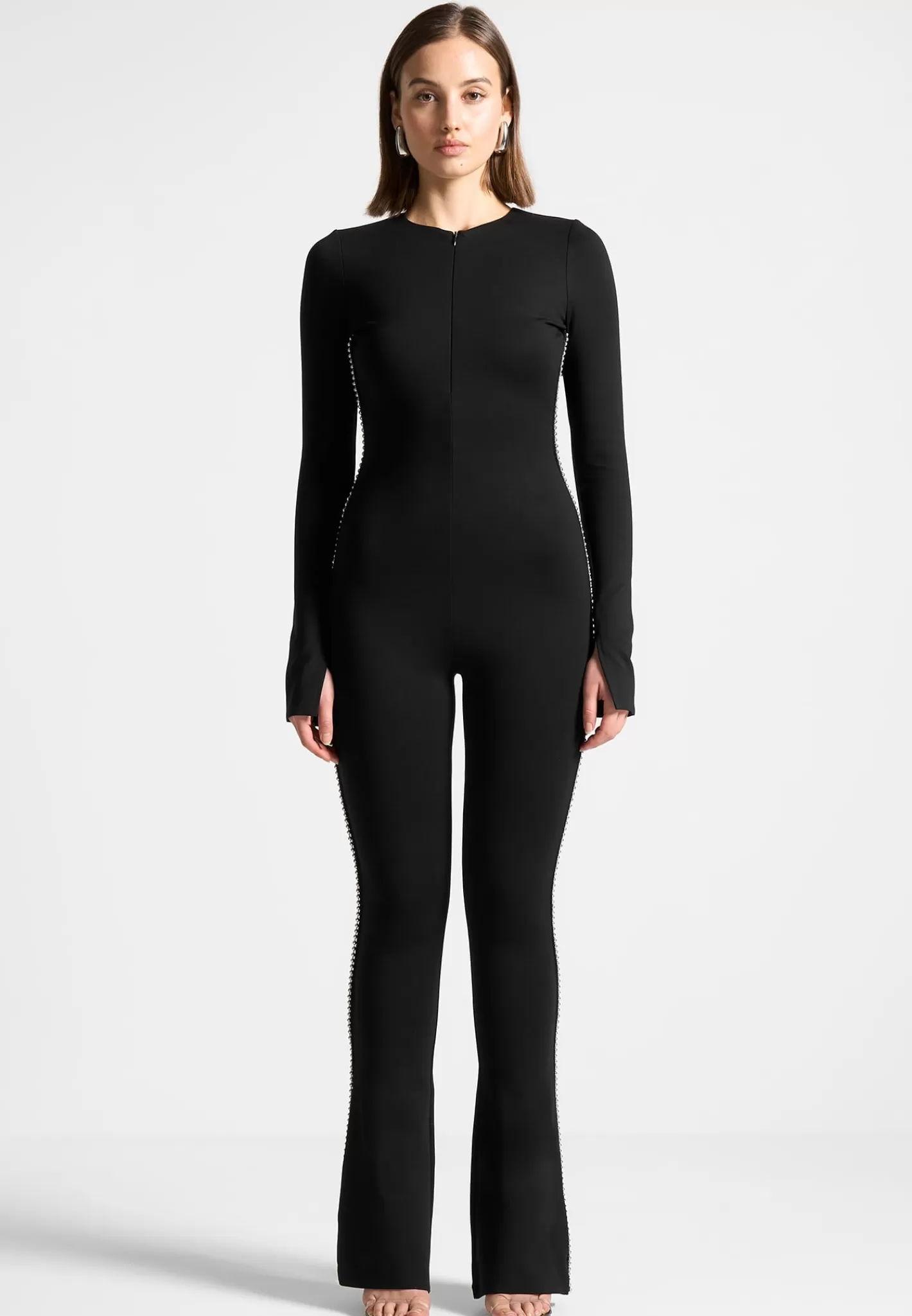 Open Back Embellished Jumpsuit - -Manière De Voir Fashion