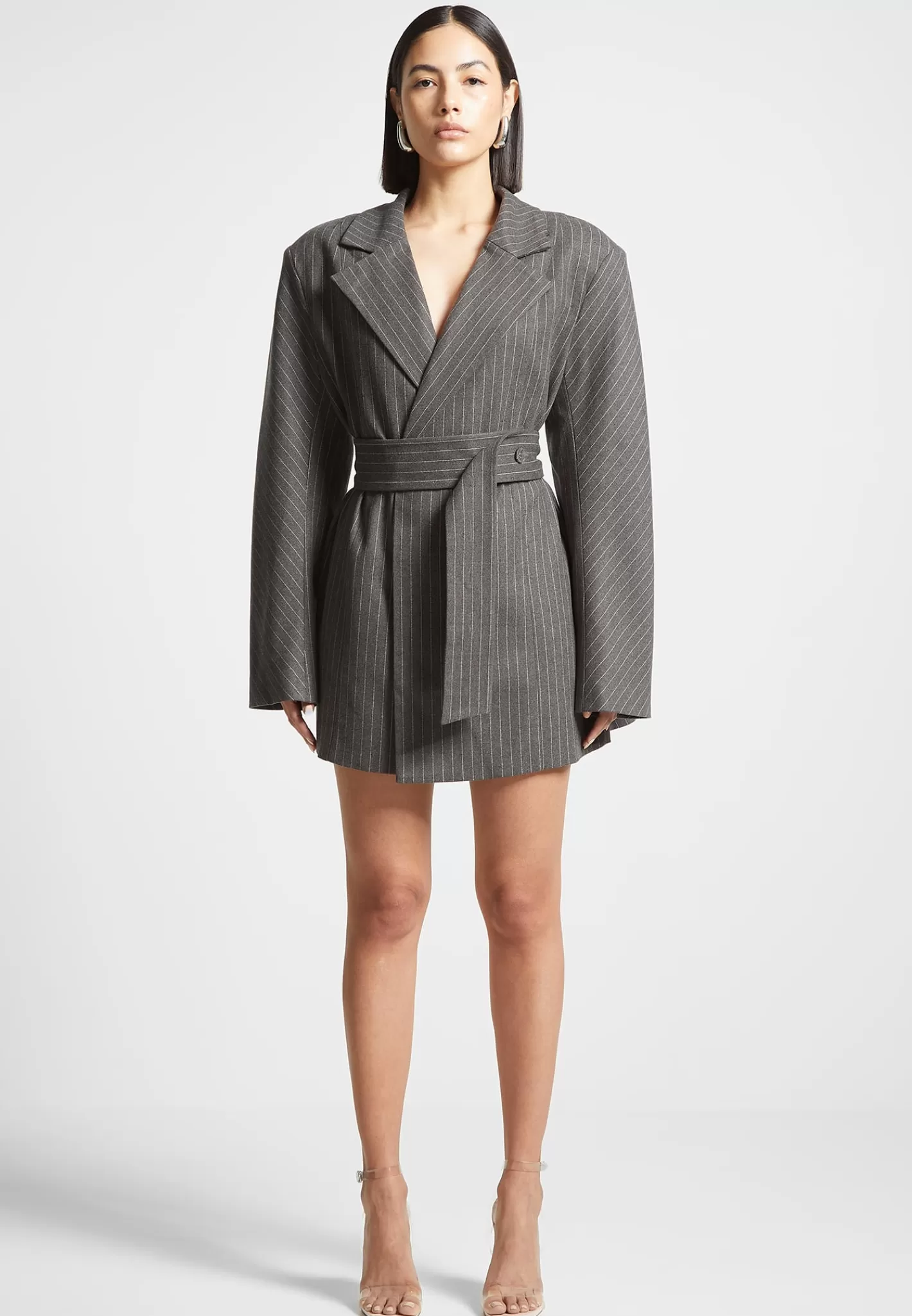 Oversized Pinstripe Blazer Dress - -Manière De Voir Cheap