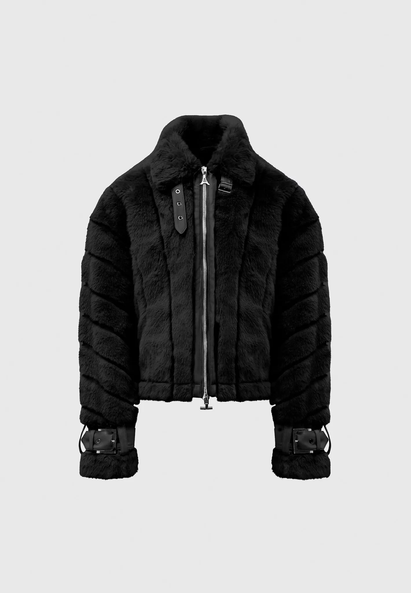Oversized Ribbed Plush Jacket With Lapel - -Manière De Voir Shop