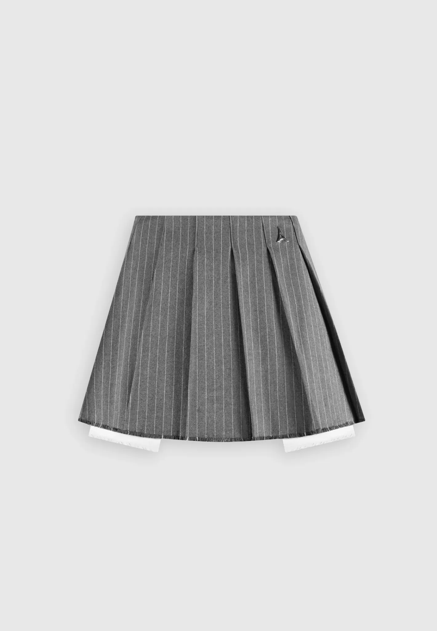 Pinstripe Pleated Skort - Grey Pinstripe-Manière De Voir Store