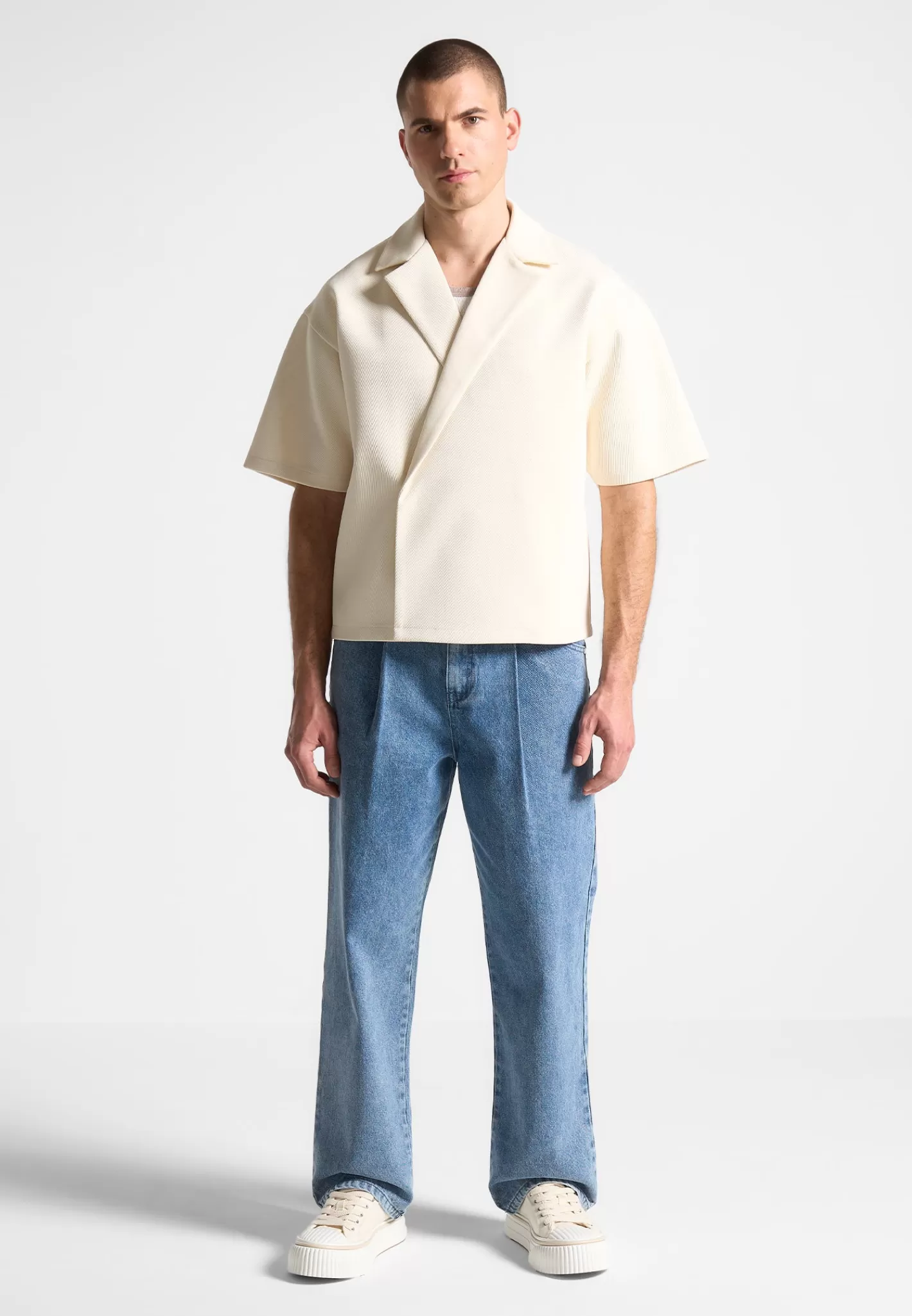 Pleated Jeans - Washed -Manière De Voir Flash Sale