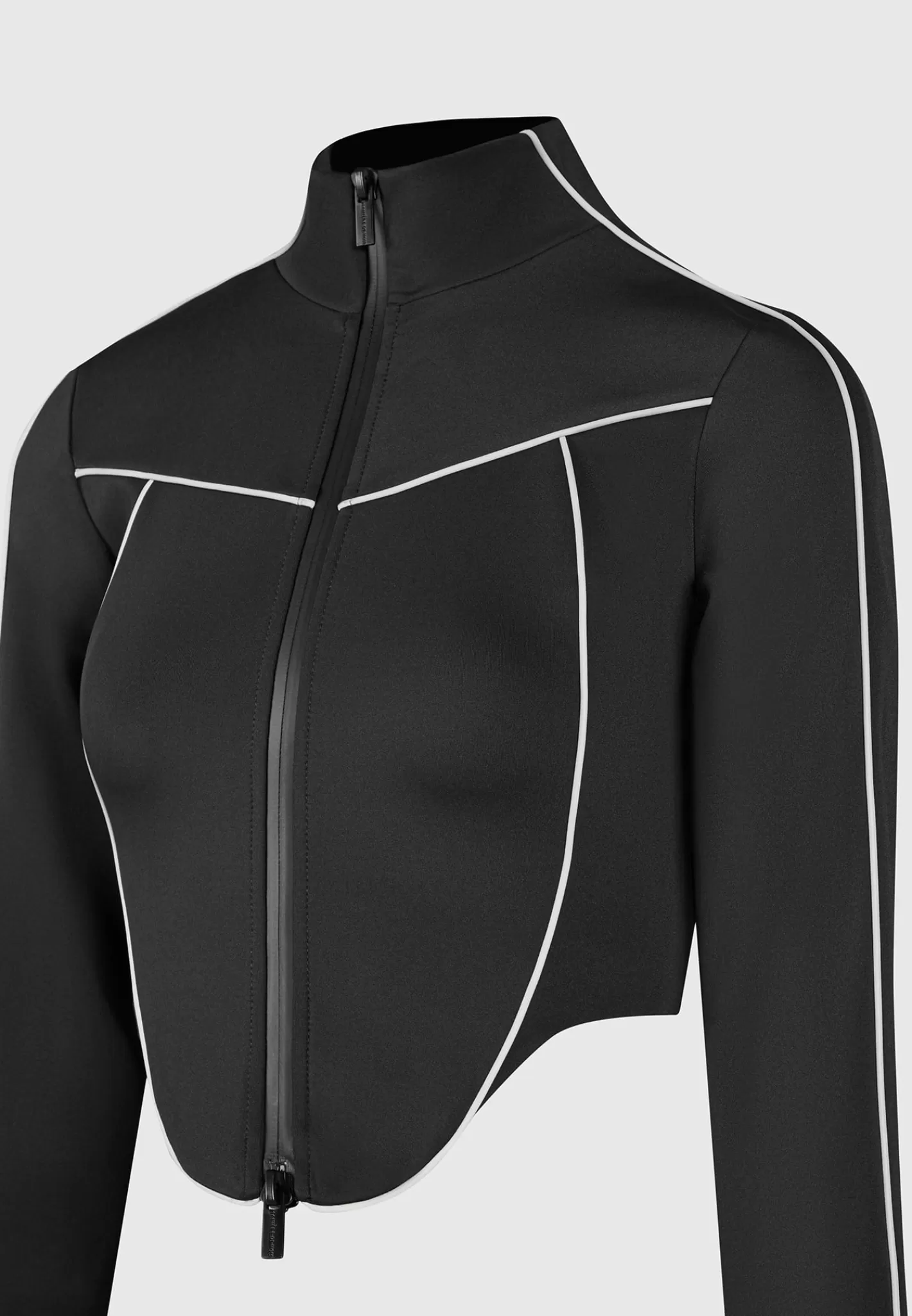 Reflective Piped Long Sleeve Corset Jacket - -Manière De Voir Store