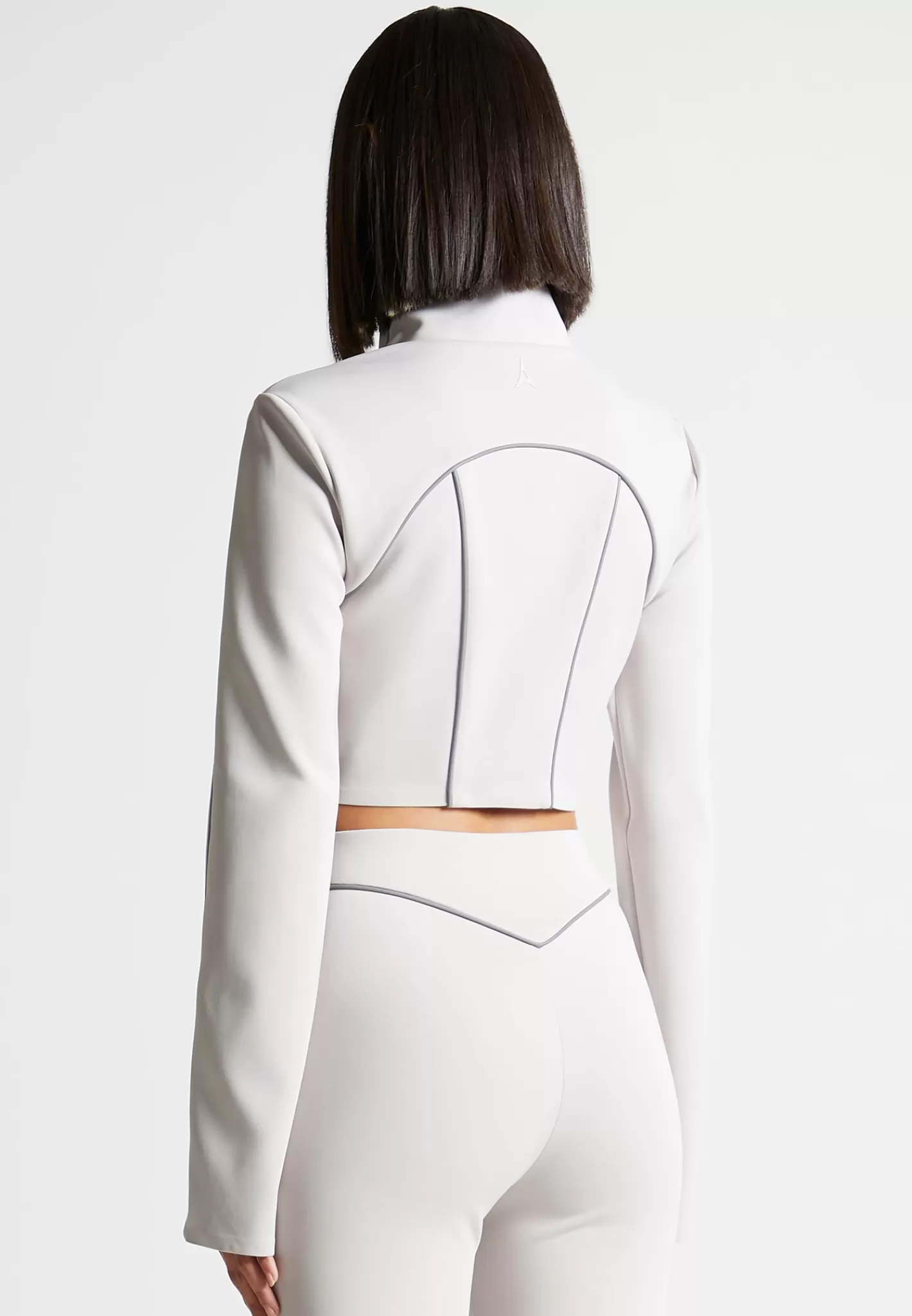 Reflective Piped Long Sleeve Corset Jacket - -Manière De Voir Fashion