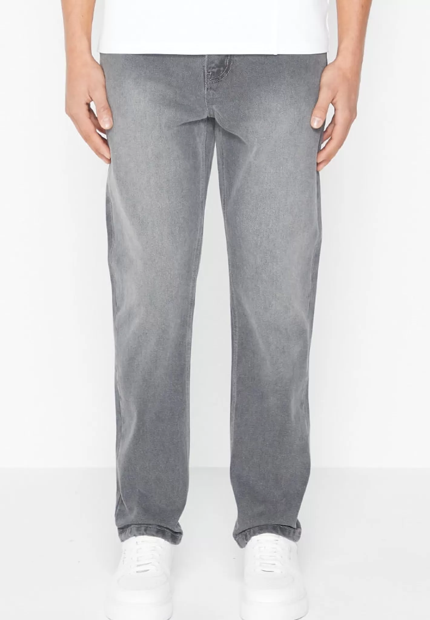 Regular Fit Jeans - Washed Grey-Manière De Voir Shop