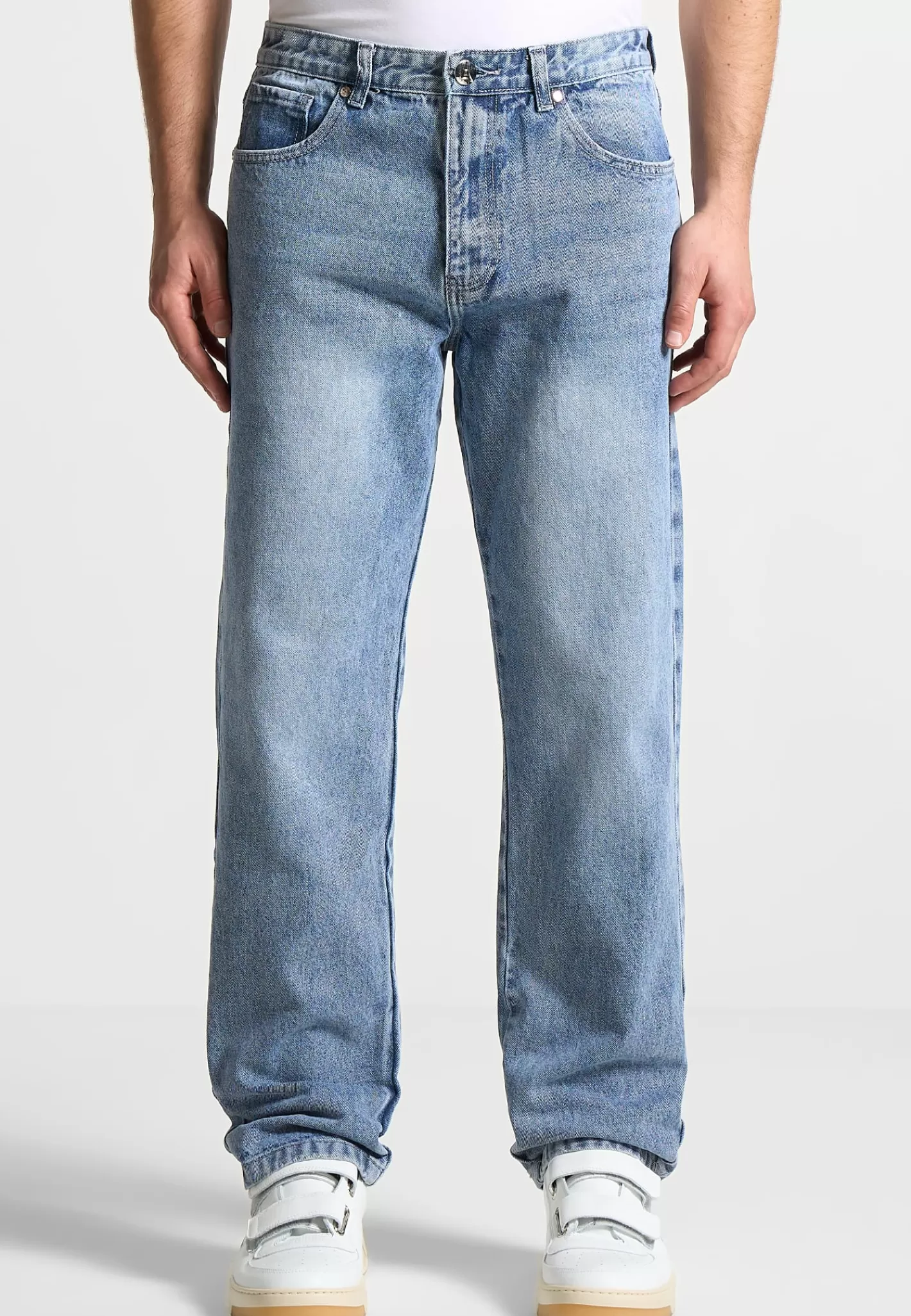 Relaxed Fit Jean - Washed Blue-Manière De Voir Store