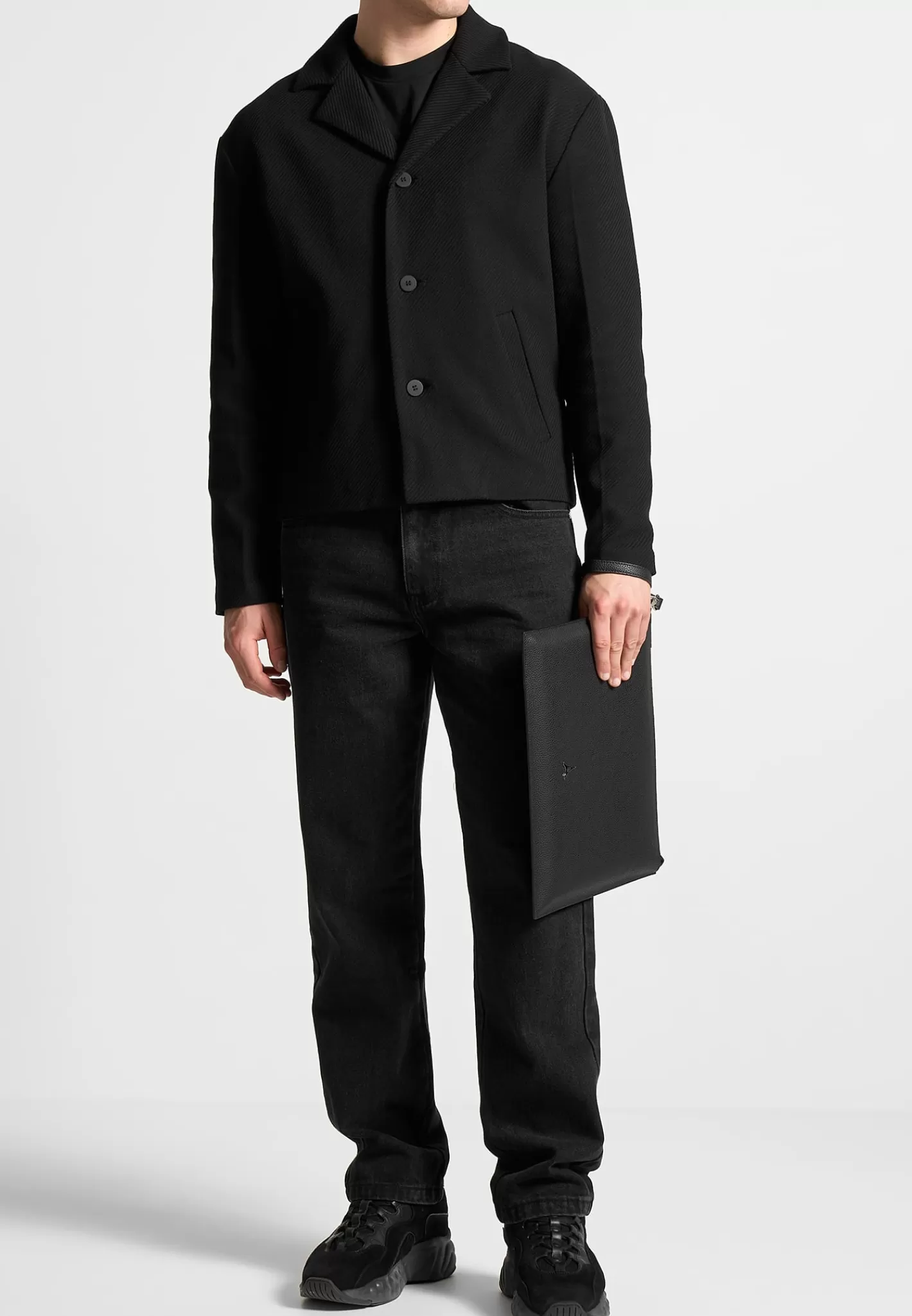 Revere Collar Twill Jacket - -Manière De Voir Flash Sale
