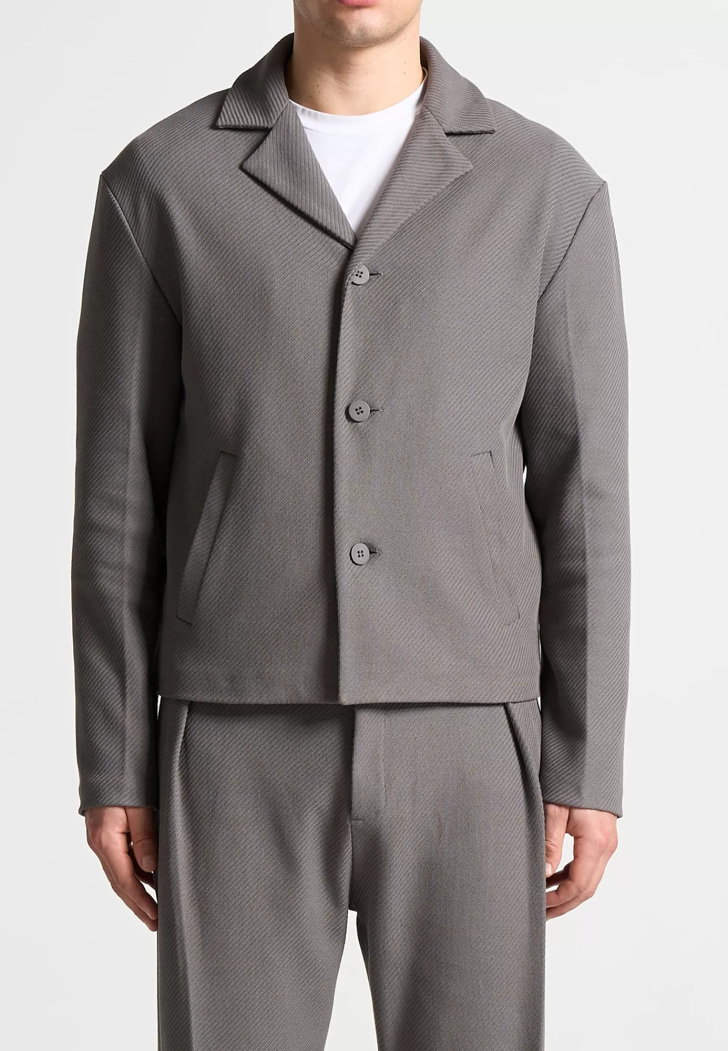 Revere Collar Twill Jacket - -Manière De Voir Store