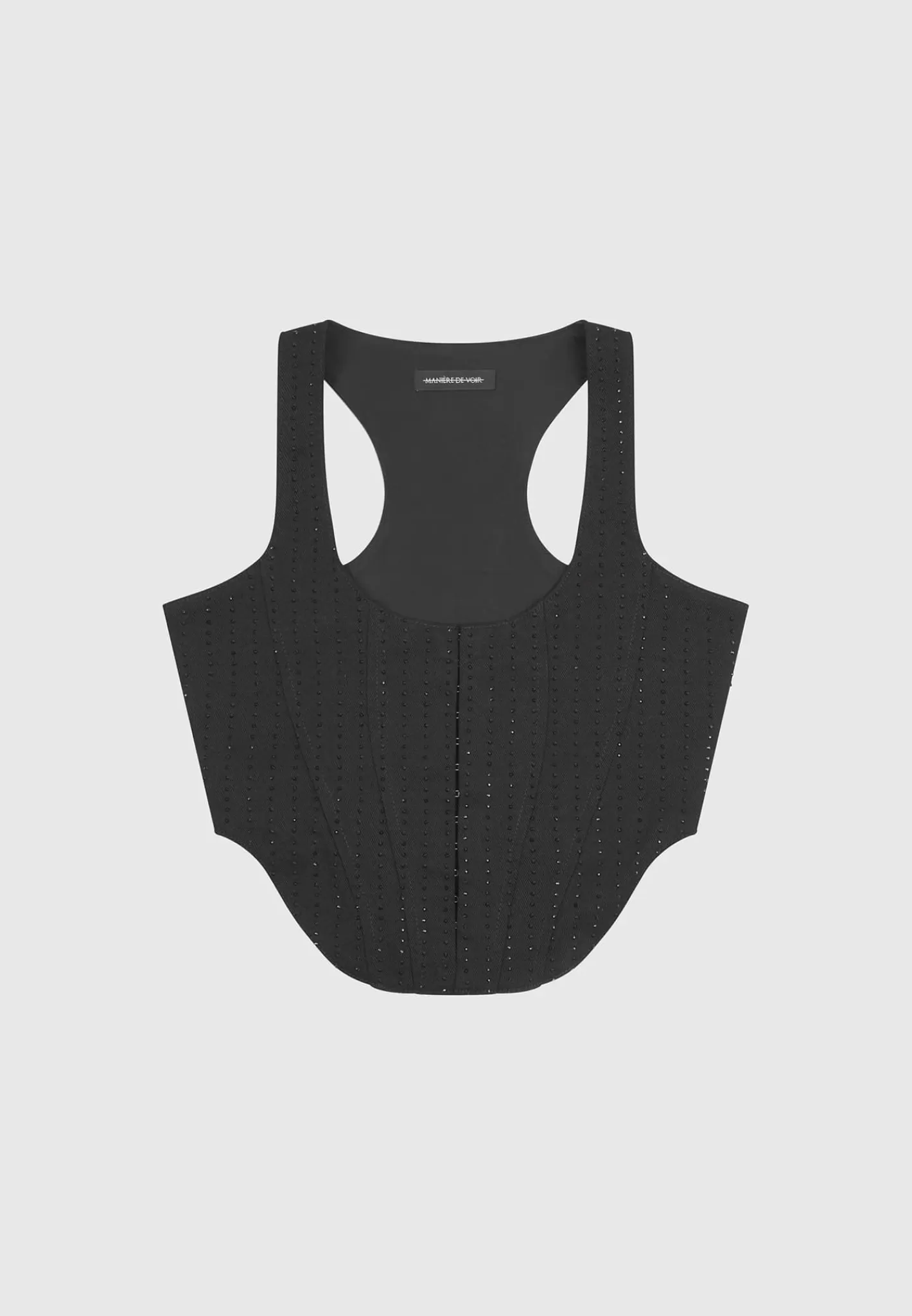 Rhinestone Denim Corset - -Manière De Voir Online