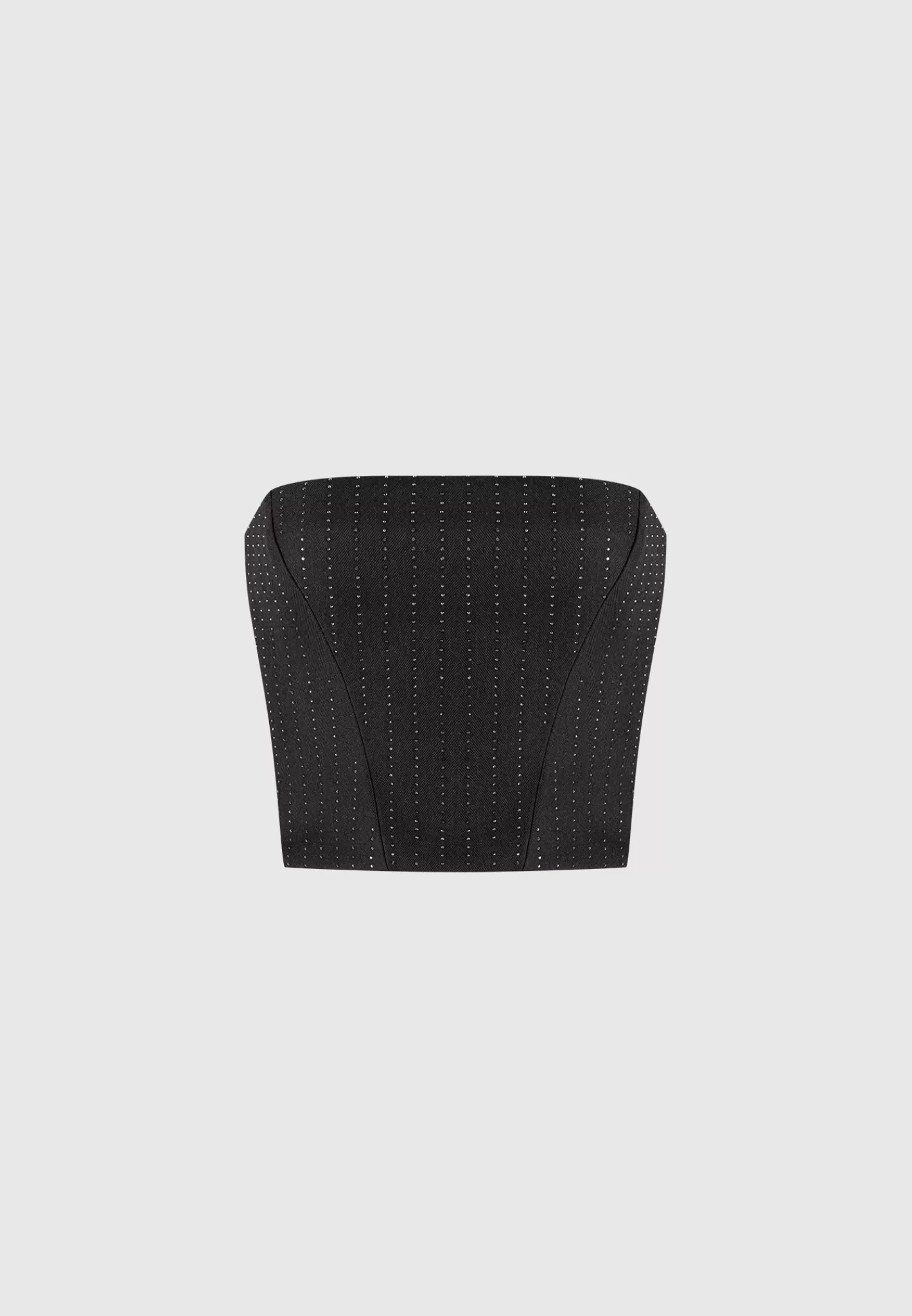Rhinestone Tailored Bandeau Corset Top - -Manière De Voir Hot