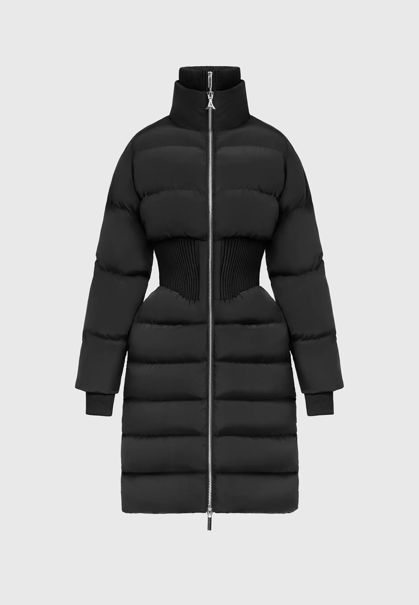 Ribbed Corset Longline Puffer Coat - -Manière De Voir Discount