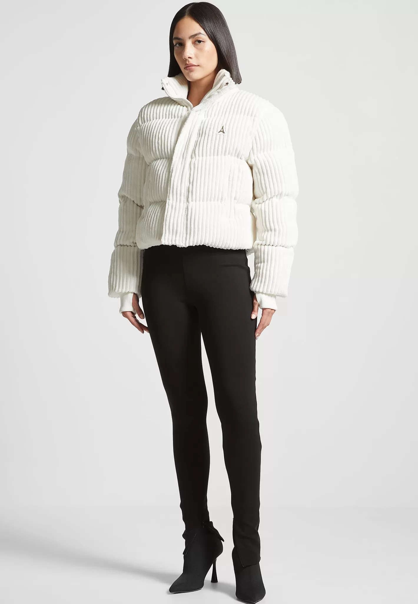 Ribbed Velour Puffer Jacket - -Manière De Voir Shop