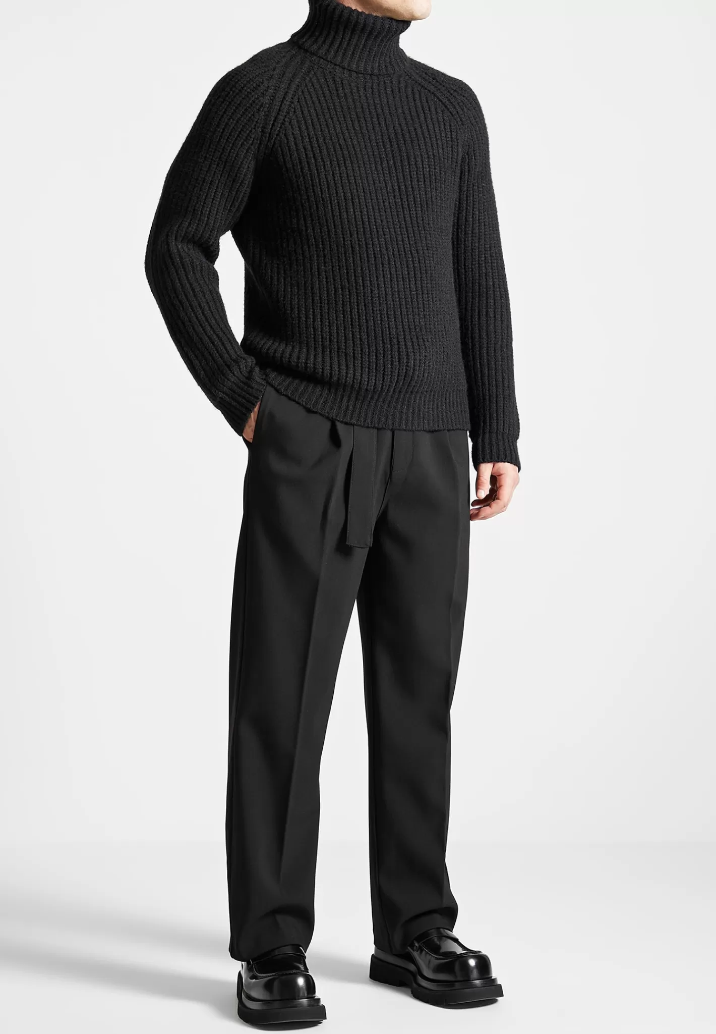 Roll Neck Chunky Knit Jumper - -Manière De Voir Flash Sale