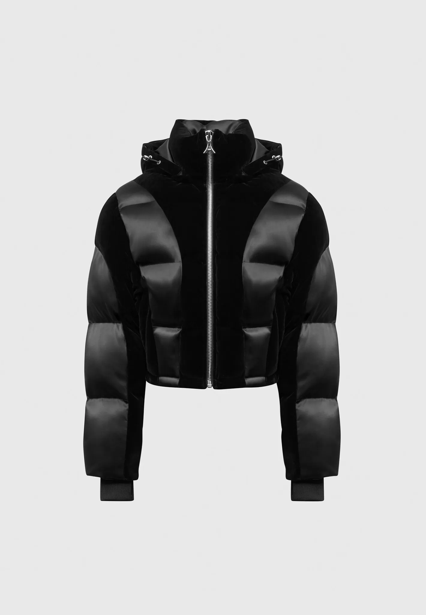 Satin and Velvet Puffer Jacket - -Manière De Voir Discount