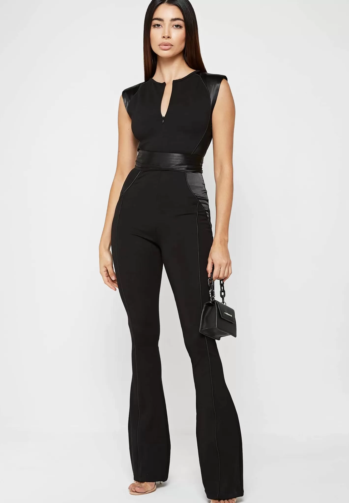 Satin Contour Flared Jumpsuit - -Manière De Voir Flash Sale