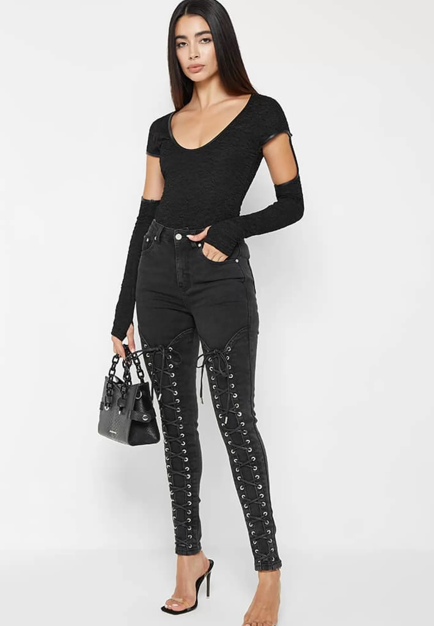Shirred Cut Out Bodysuit - -Manière De Voir Clearance