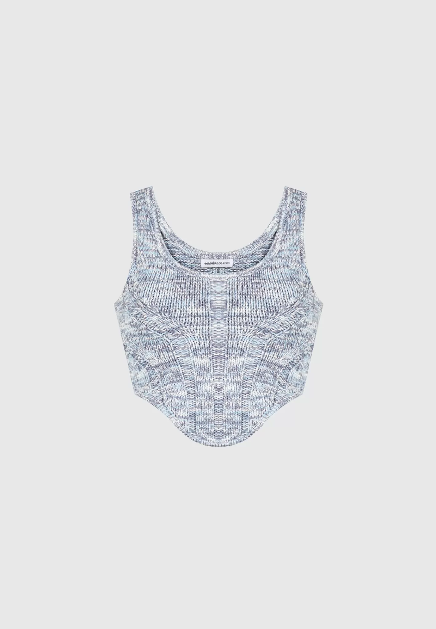 Space Dye Knit Corset Top - -Manière De Voir Sale