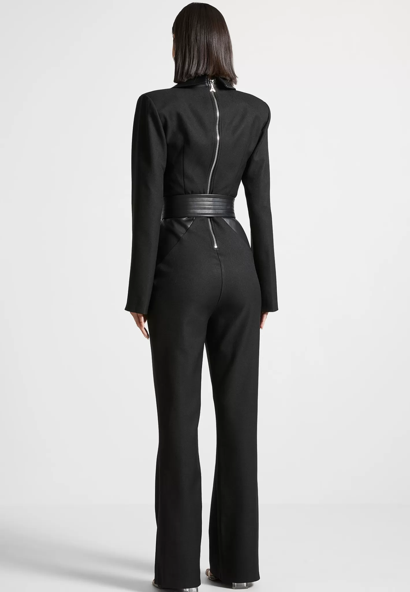Tailored Fit and Flare Belted Jumpsuit - -Manière De Voir Hot