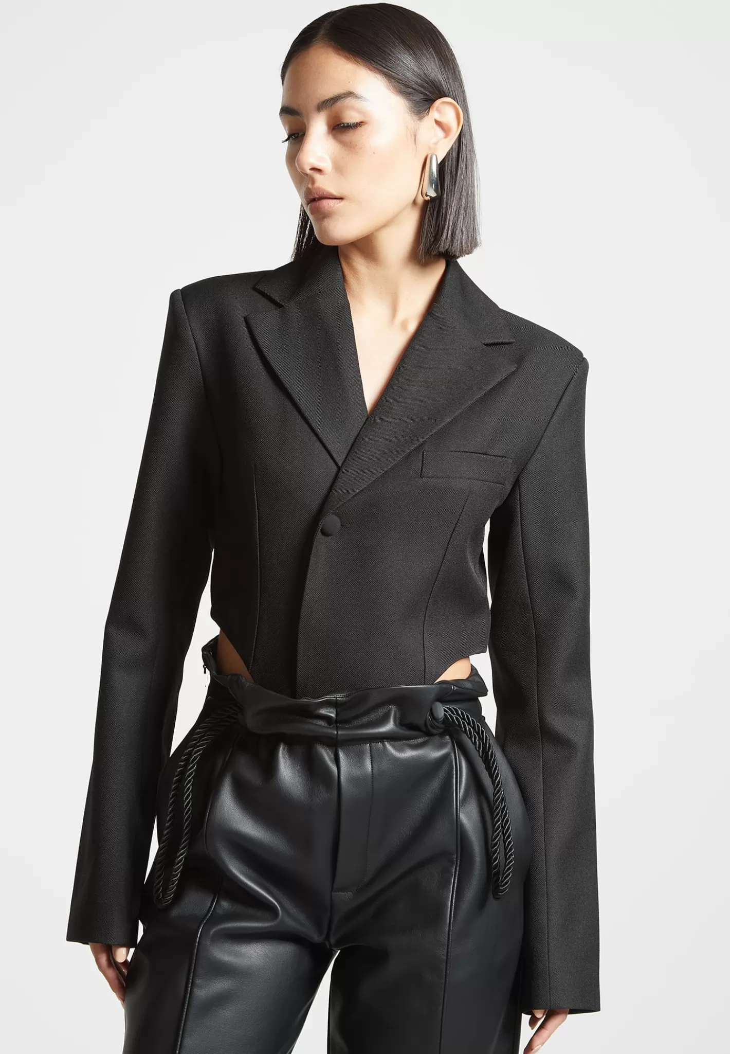 Tailored High Leg Blazer Bodysuit - -Manière De Voir Best