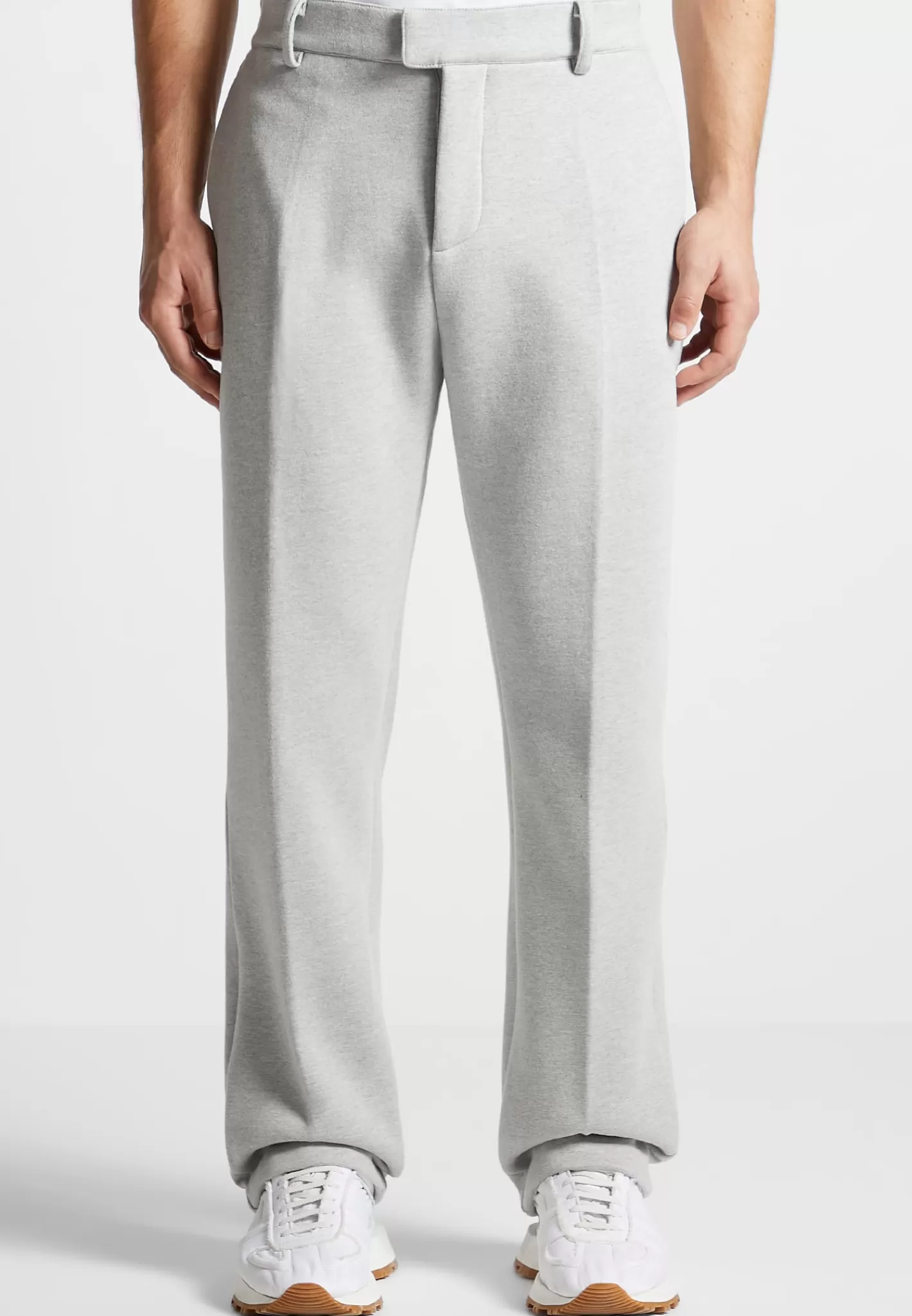 Tailored Joggers With Crease - Light Grey Marl-Manière De Voir Best