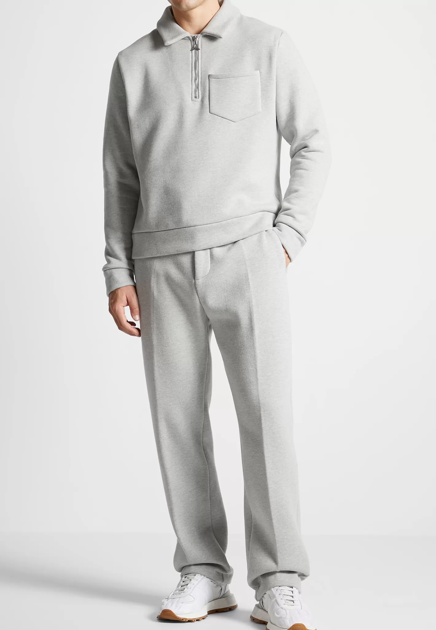 Tailored Joggers With Crease - Light Grey Marl-Manière De Voir Best