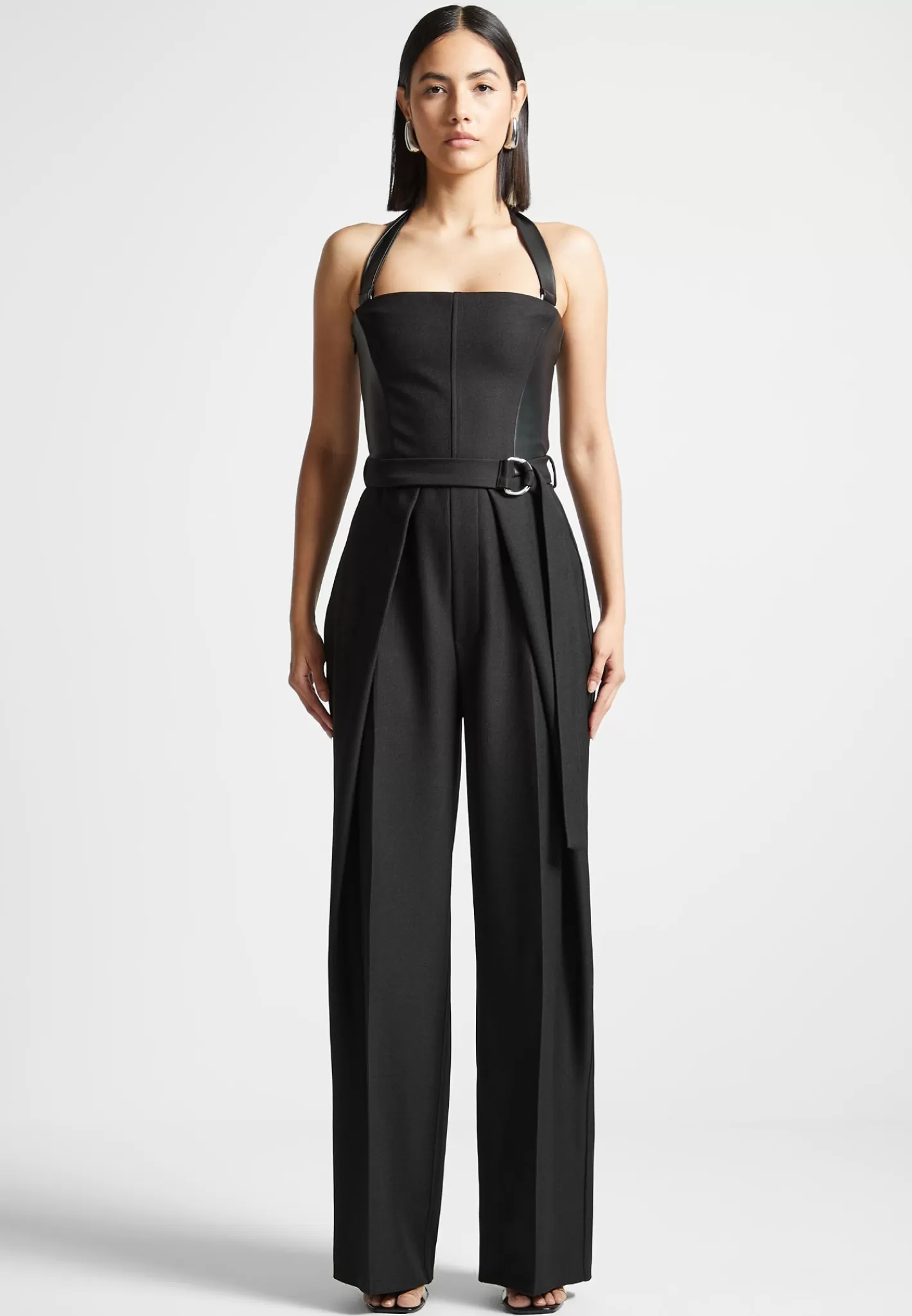 Tailored Pleat Jumpsuit with Belt - -Manière De Voir Outlet
