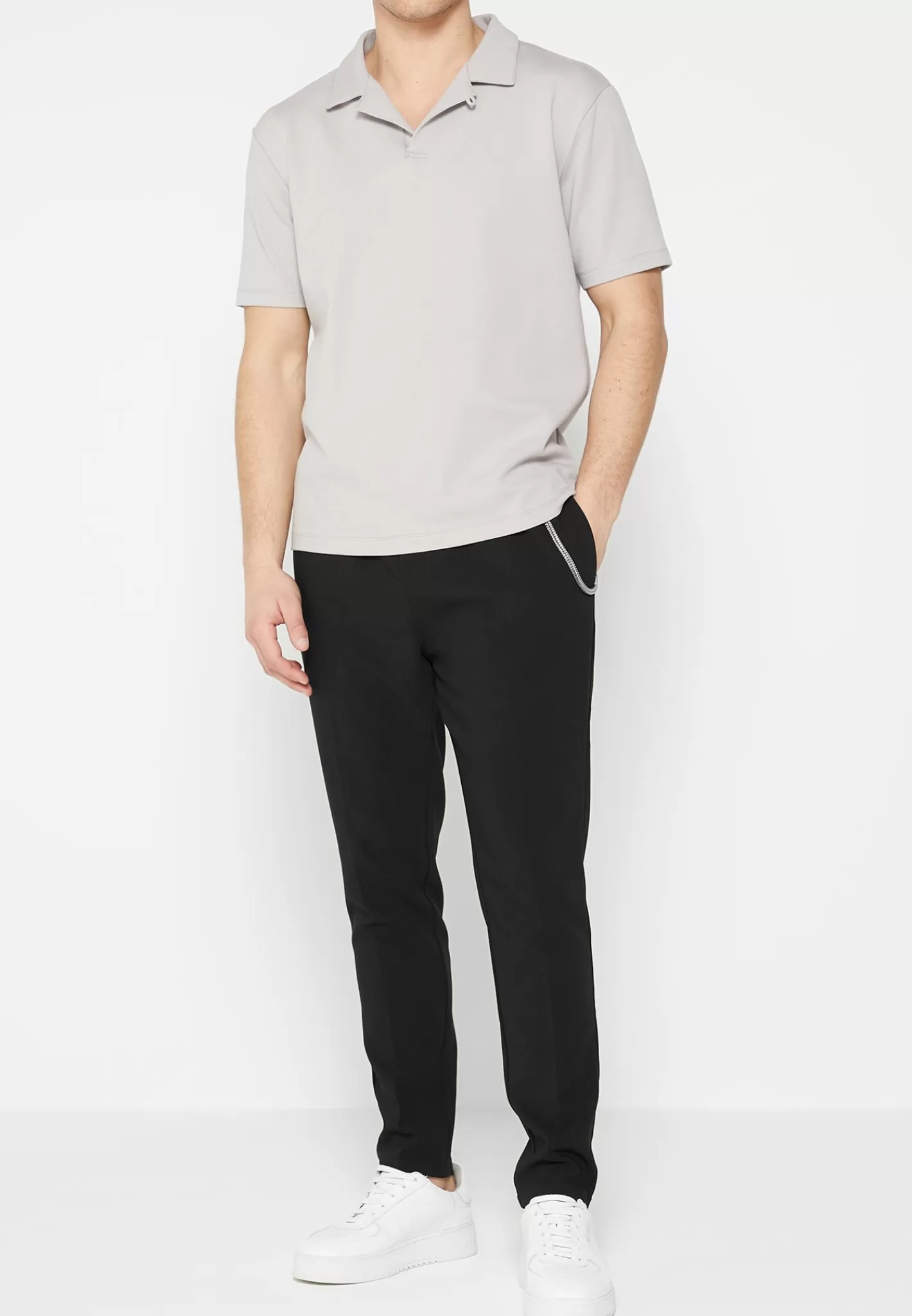 Tailored Trousers with Chain Detail - -Manière De Voir Clearance