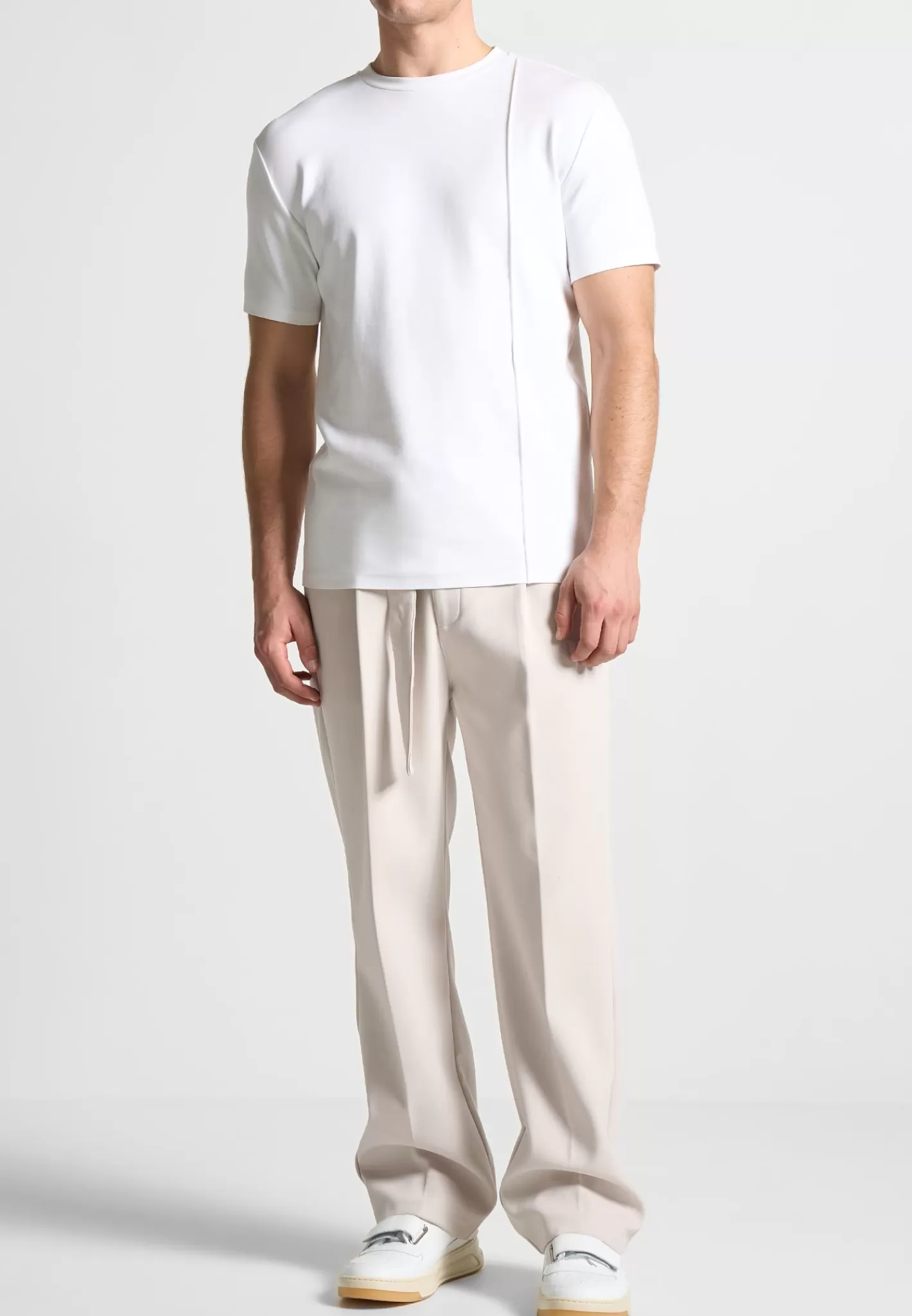 Éternel Slim Fit Cotton T-Shirt with Pintuck - -Manière De Voir Flash Sale