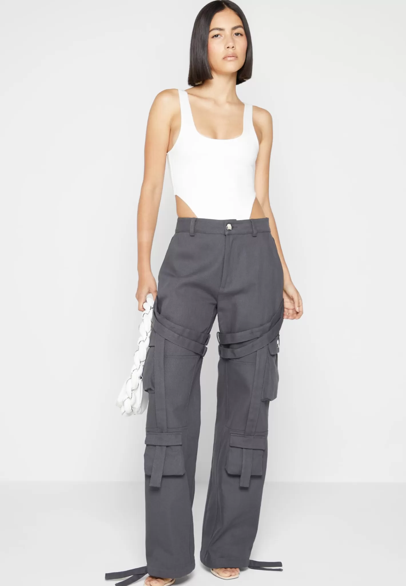 Éternelle High Leg Bodysuit - Off White-Manière De Voir Fashion