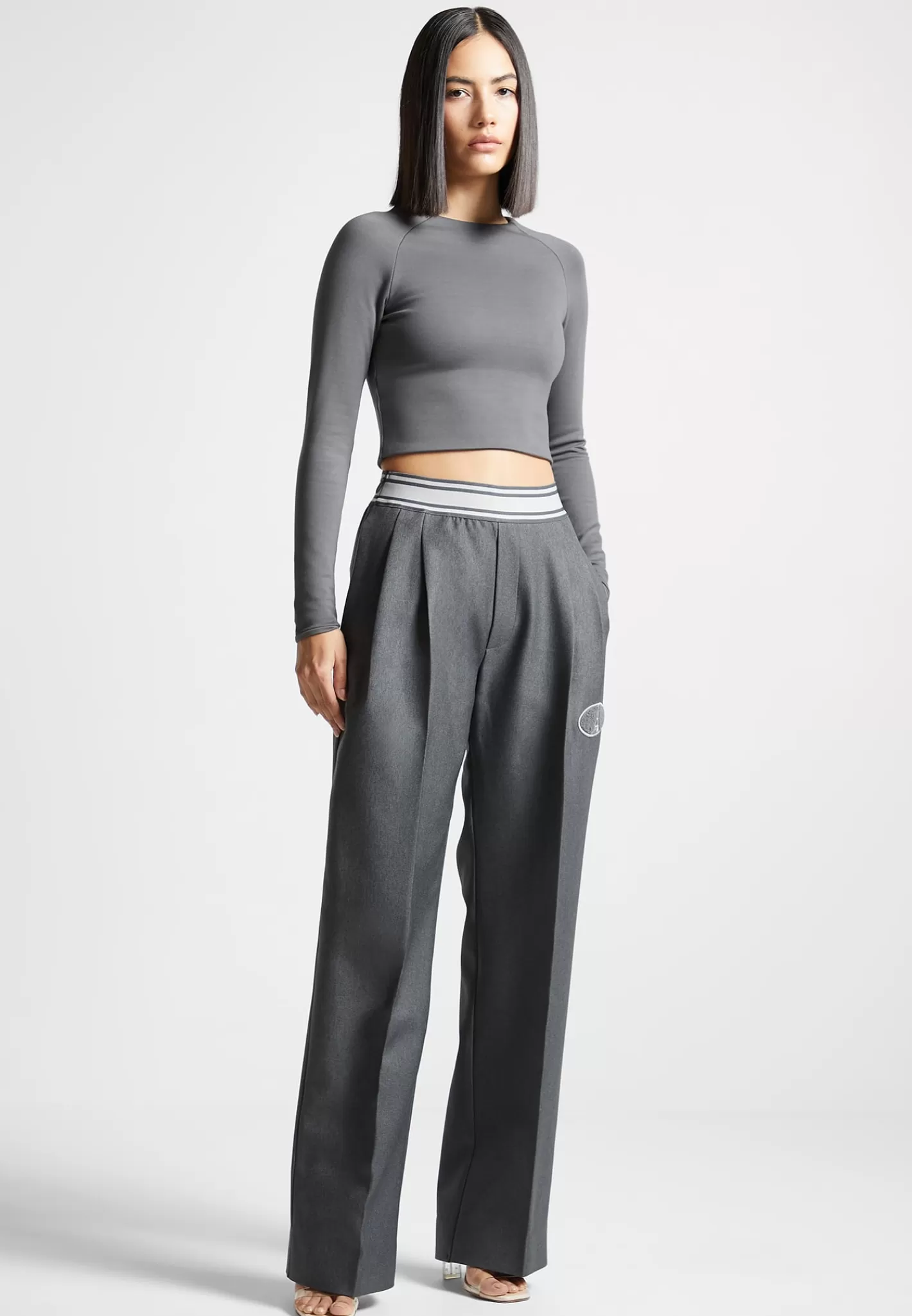 Éternelle Long Sleeve Crop Top - -Manière De Voir Cheap