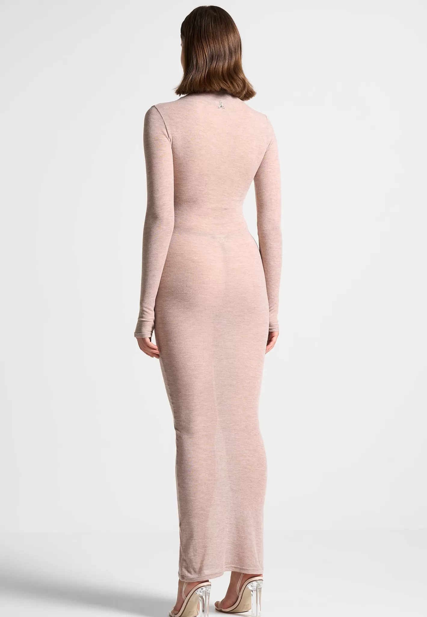 Éternelle Mock Neck Sheer Midaxi Dress - -Manière De Voir Store