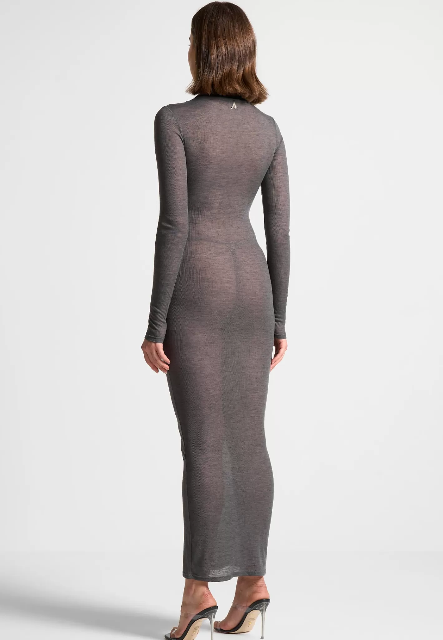 Éternelle Mock Neck Sheer Midaxi Dress - -Manière De Voir Cheap