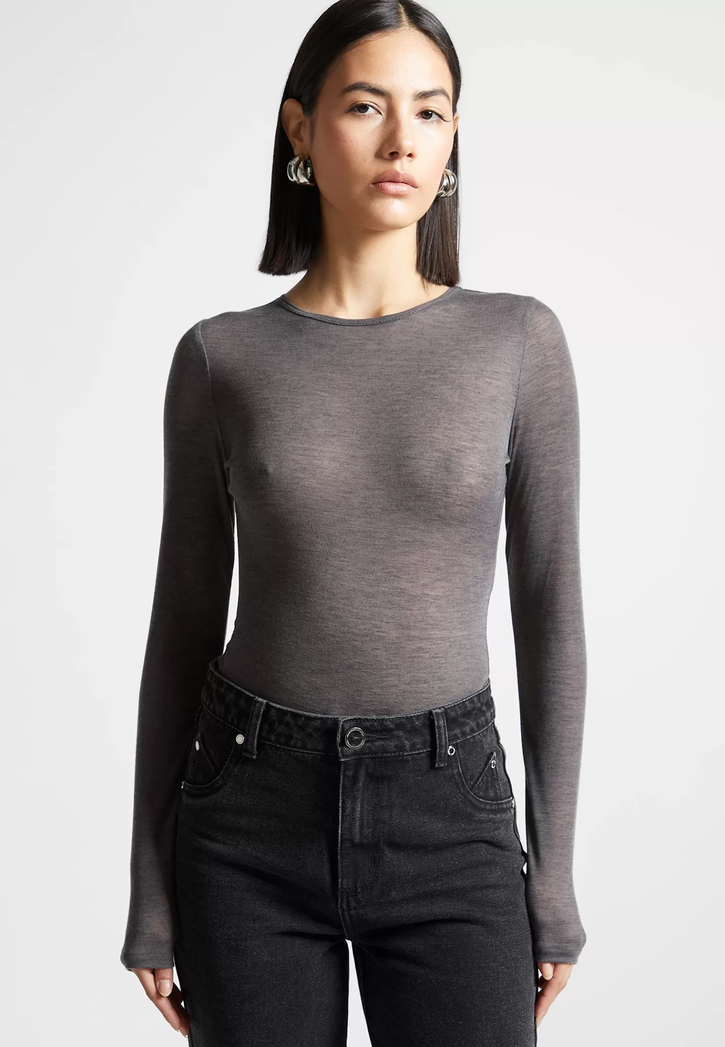 Éternelle Sheer Long Sleeve Bodysuit - -Manière De Voir Best