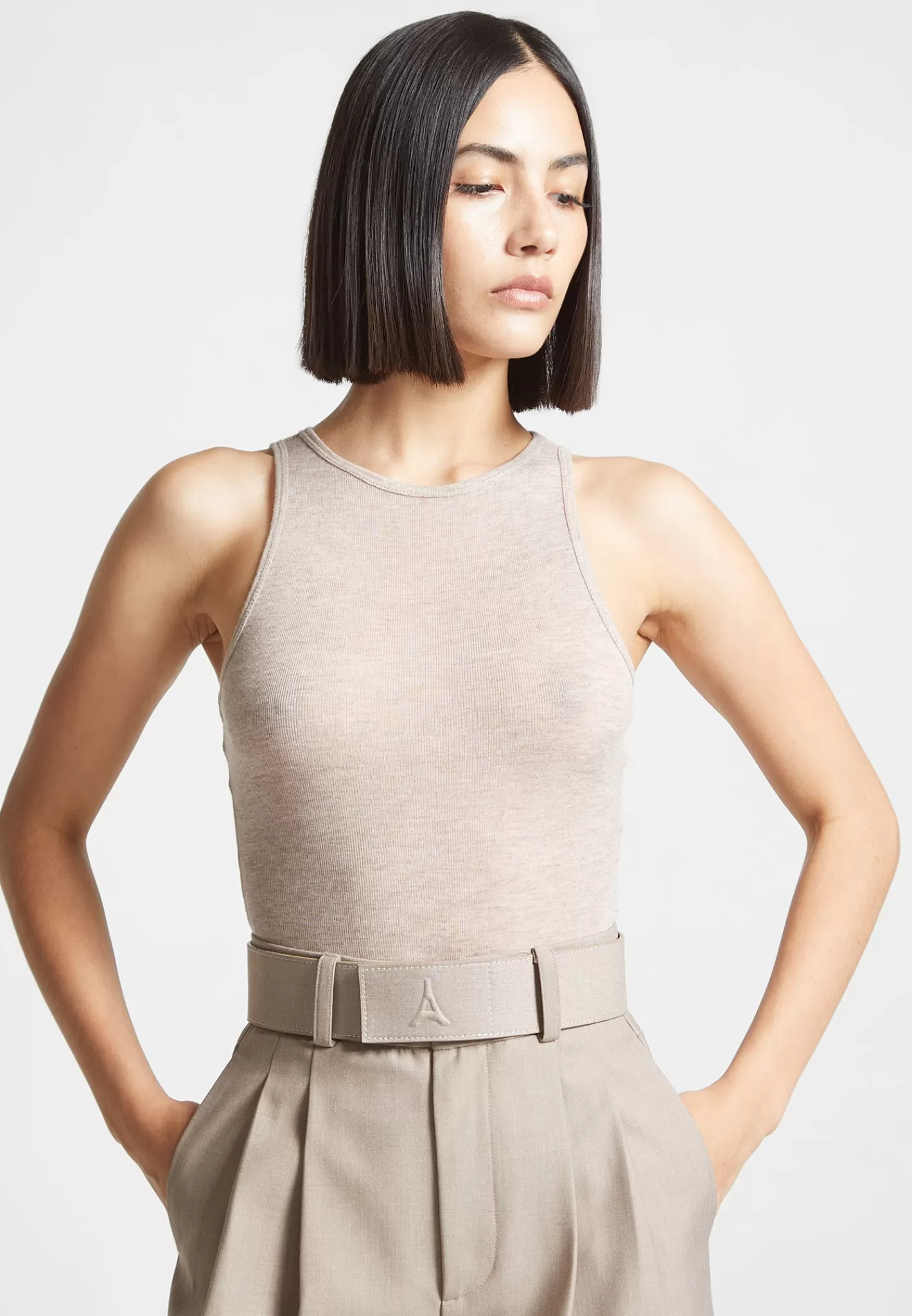 Éternelle Sheer Racer Neck Bodysuit - -Manière De Voir Online