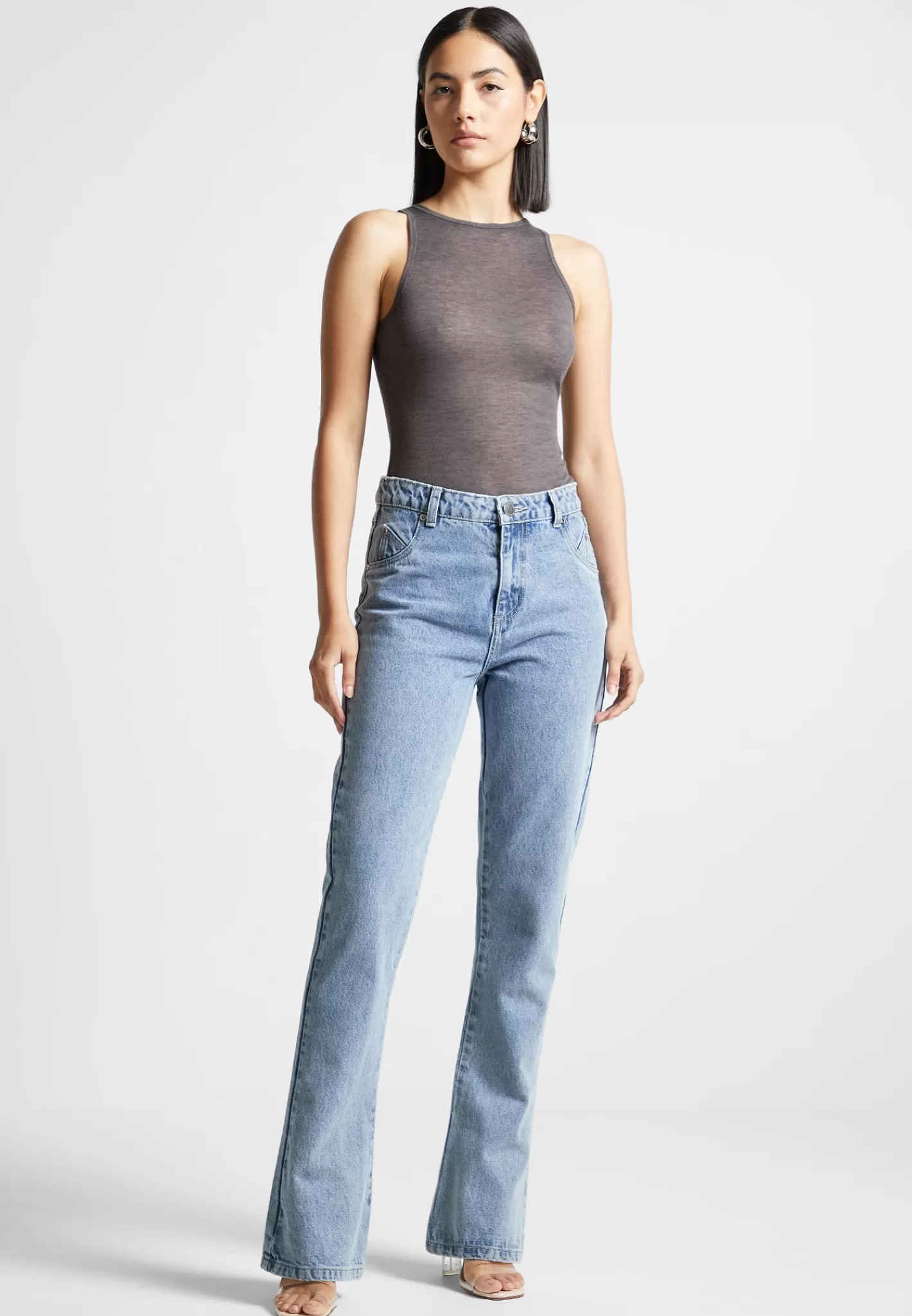 Éternelle Sheer Racer Neck Bodysuit - -Manière De Voir Sale