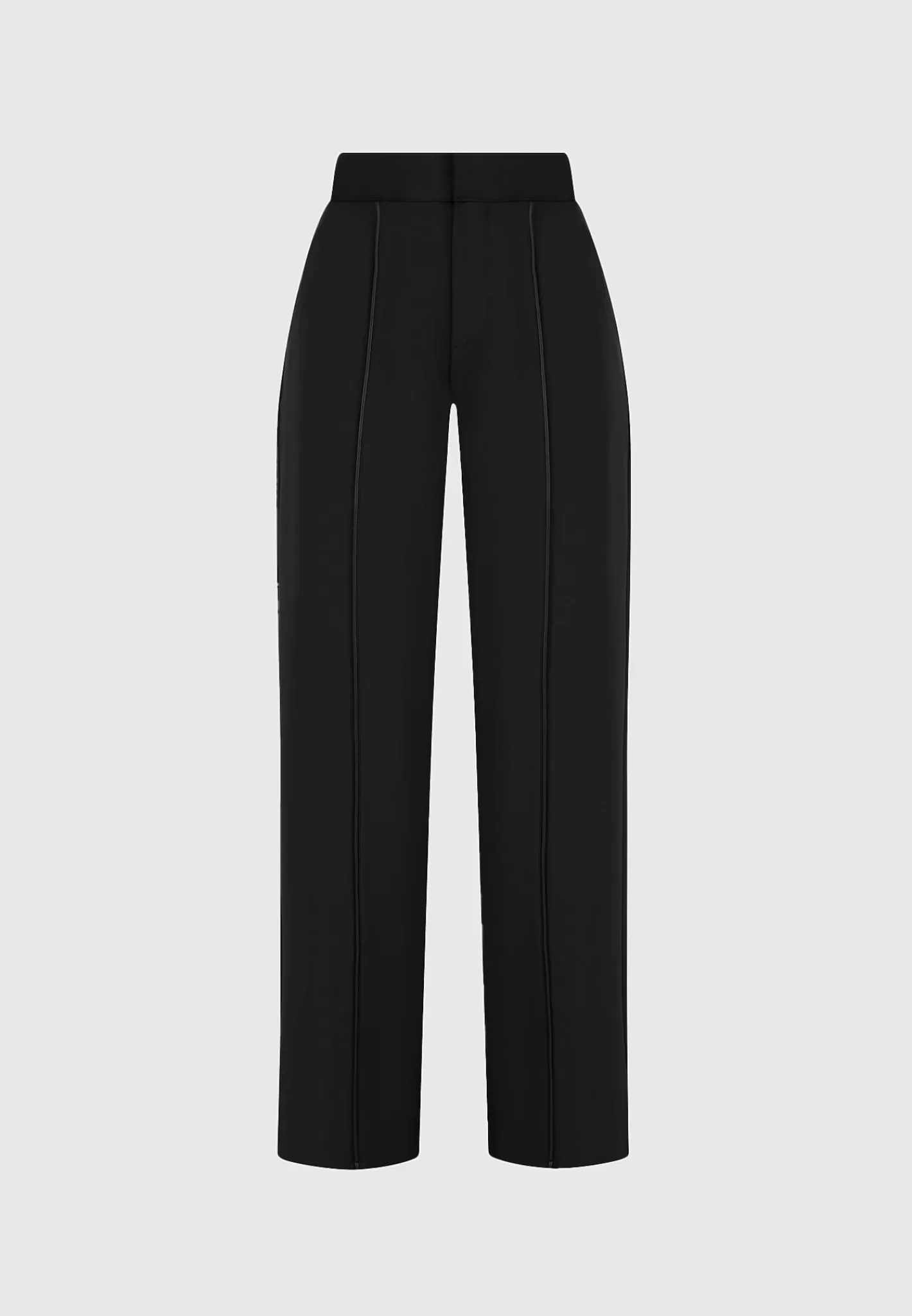 Trousers with Vegan Leather Pintuck - -Manière De Voir Flash Sale