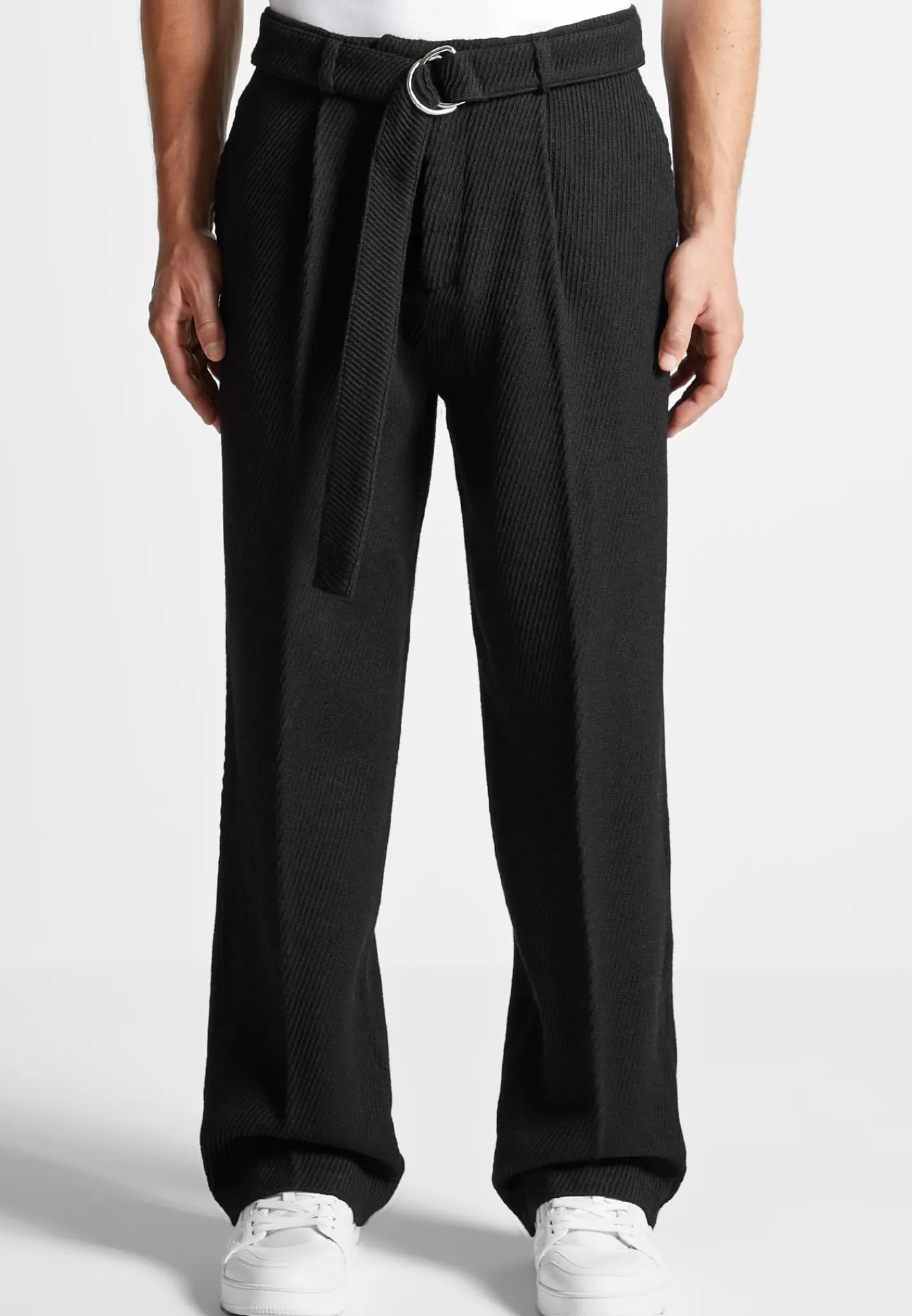 Twill Trousers With Belt - -Manière De Voir Discount
