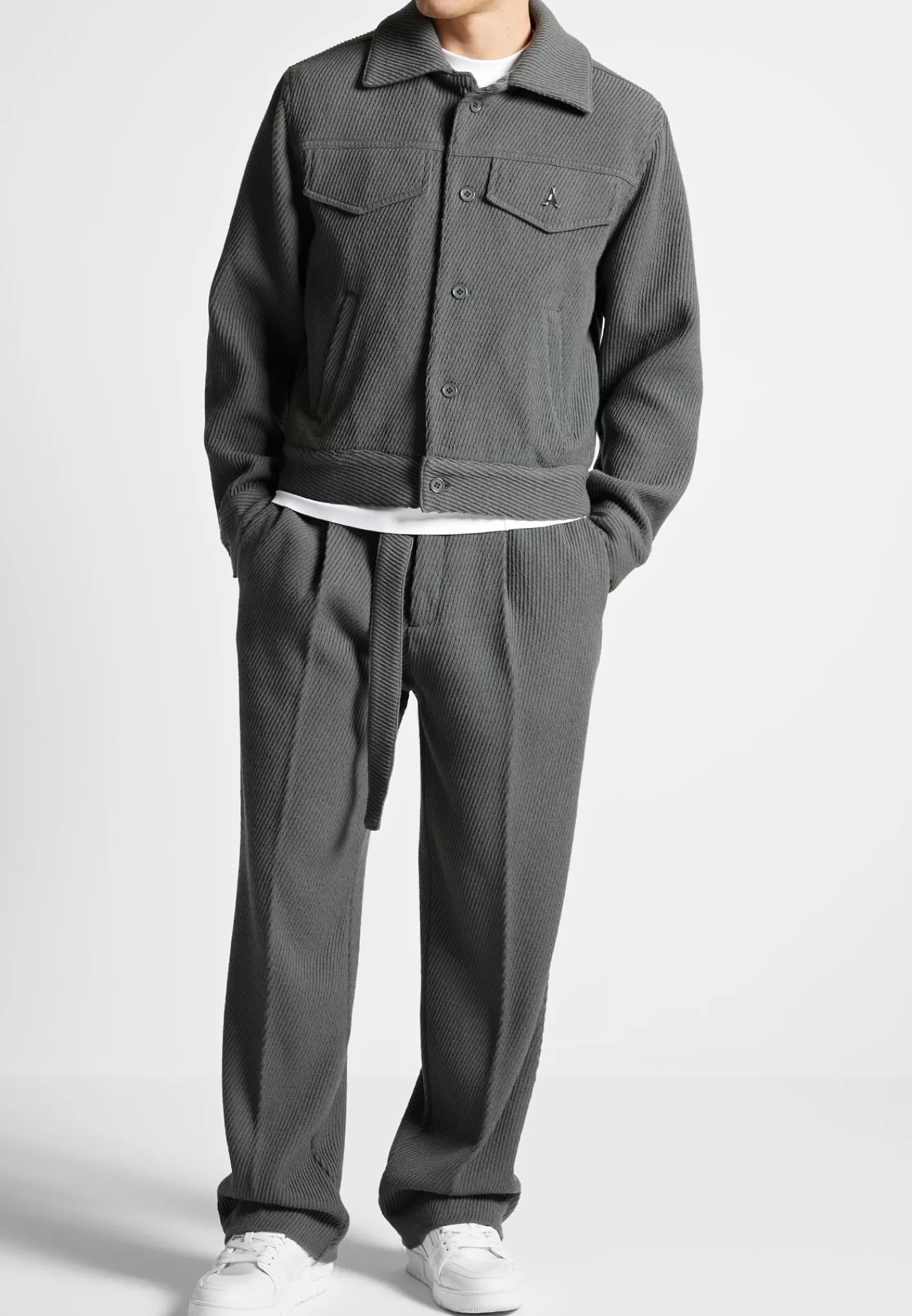 Twill Trousers With Belt - -Manière De Voir Cheap