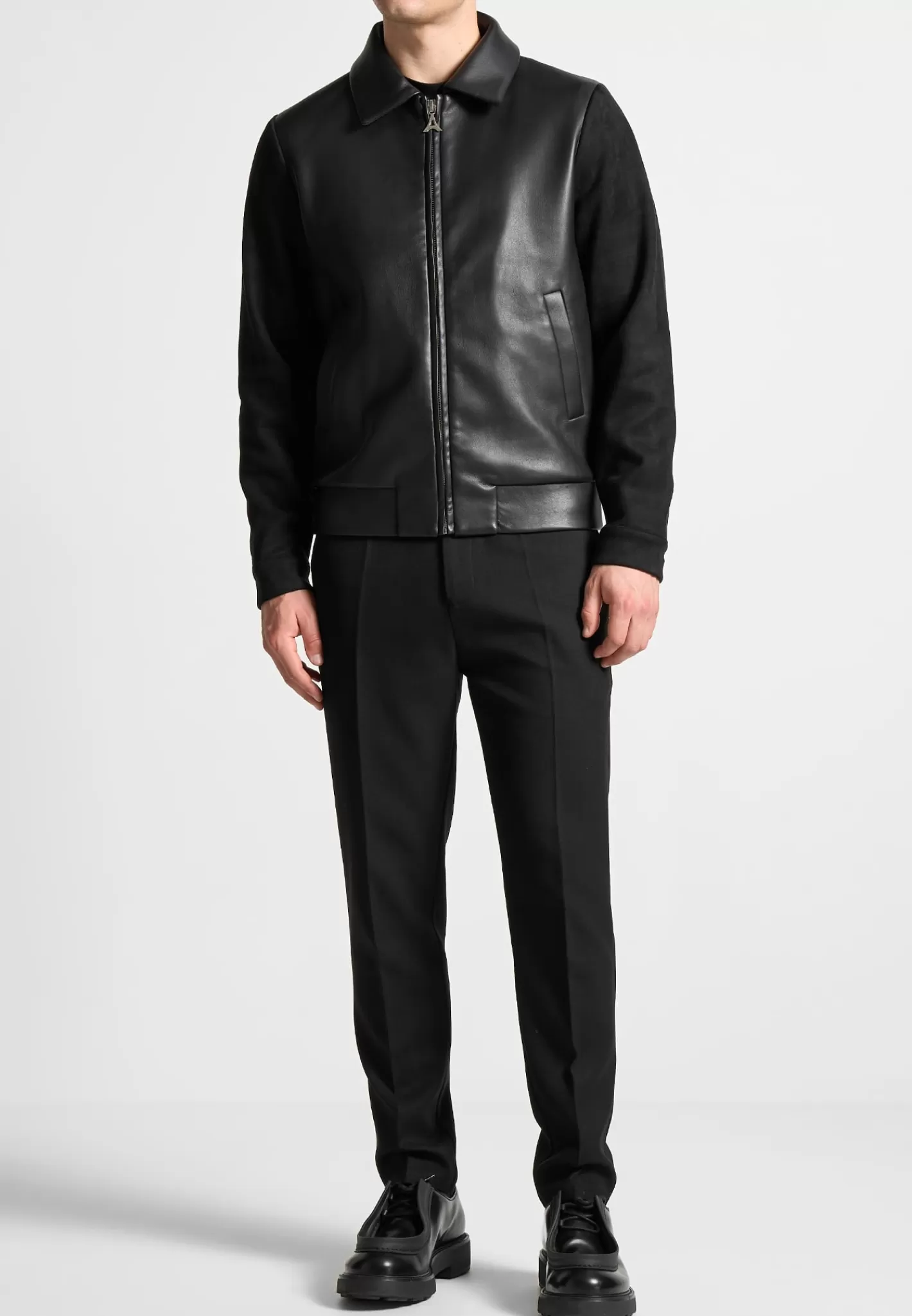 Vegan Leather & Suede Jacket - -Manière De Voir Fashion