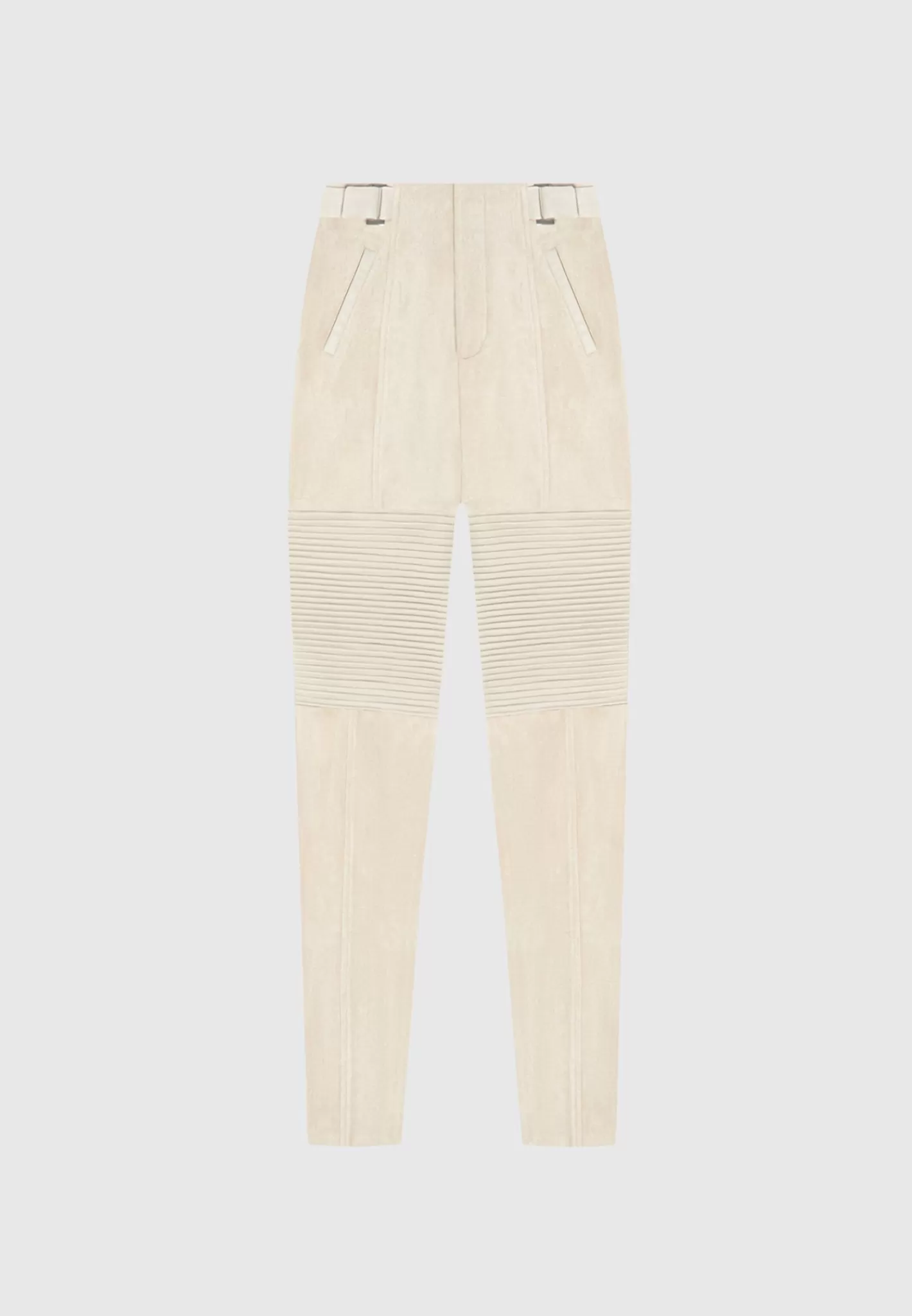 Vegan Leather and Suede Ribbed Leggings - -Manière De Voir Best