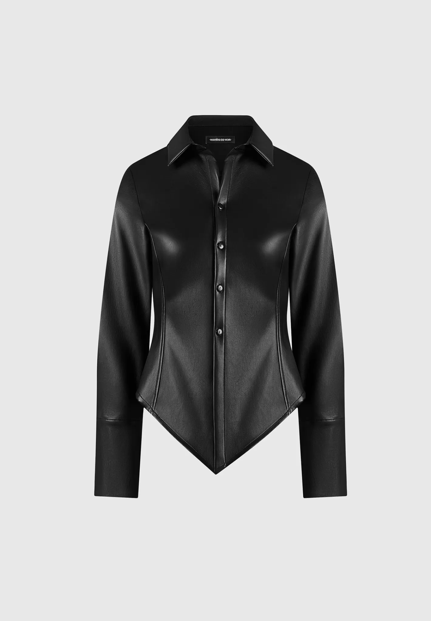 Vegan Leather Angled Shirt - -Manière De Voir Clearance