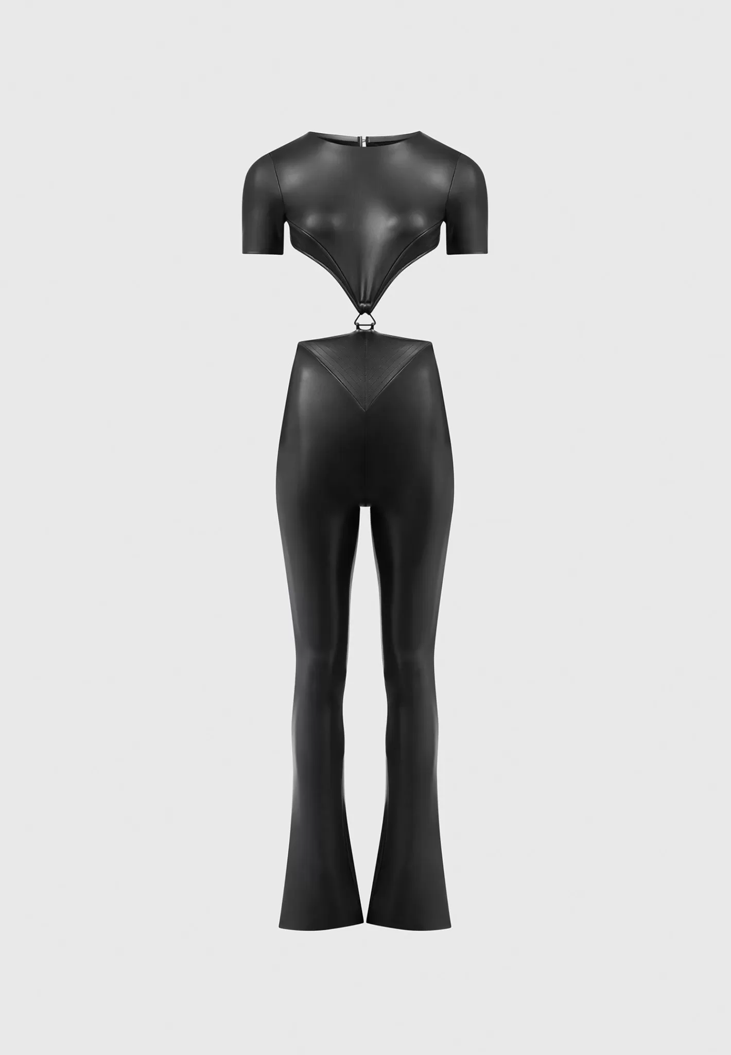 Vegan Leather Backless Jumpsuit - -Manière De Voir Cheap