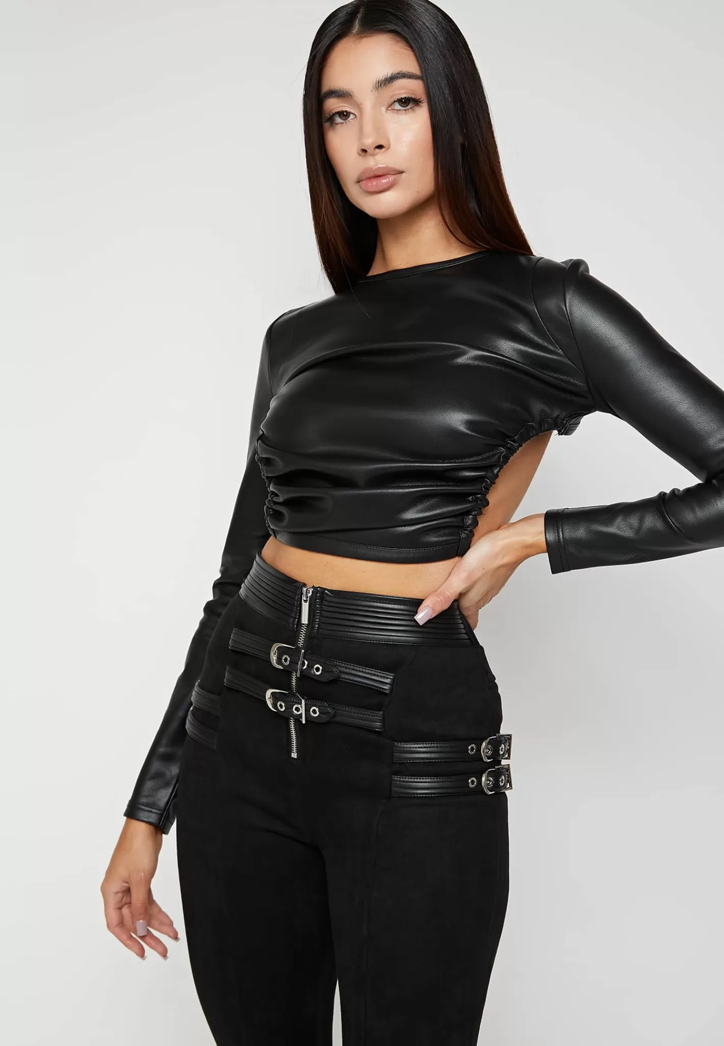 Vegan Leather Backless Top - -Manière De Voir Shop