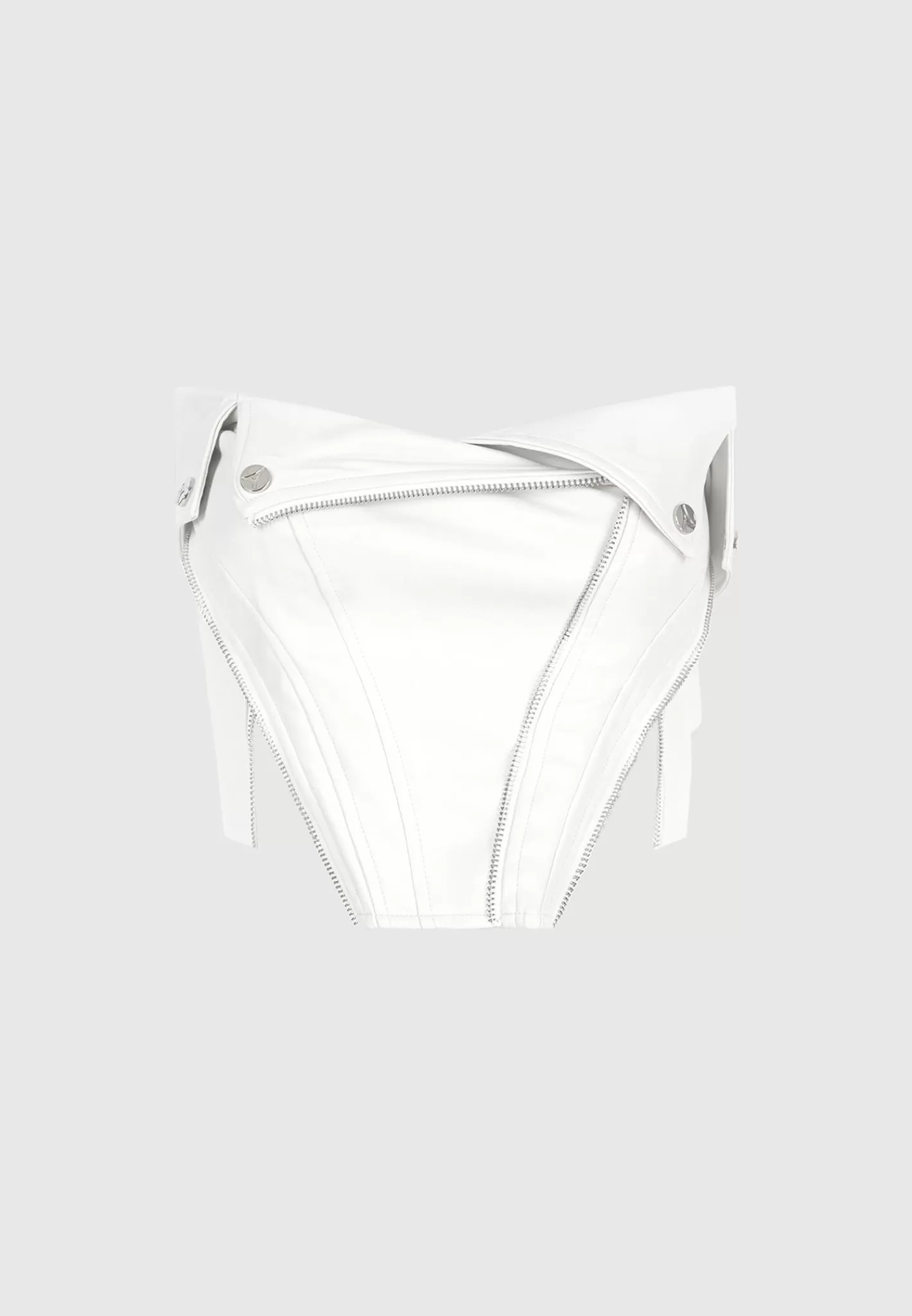 Vegan Leather Biker Corset - -Manière De Voir Outlet