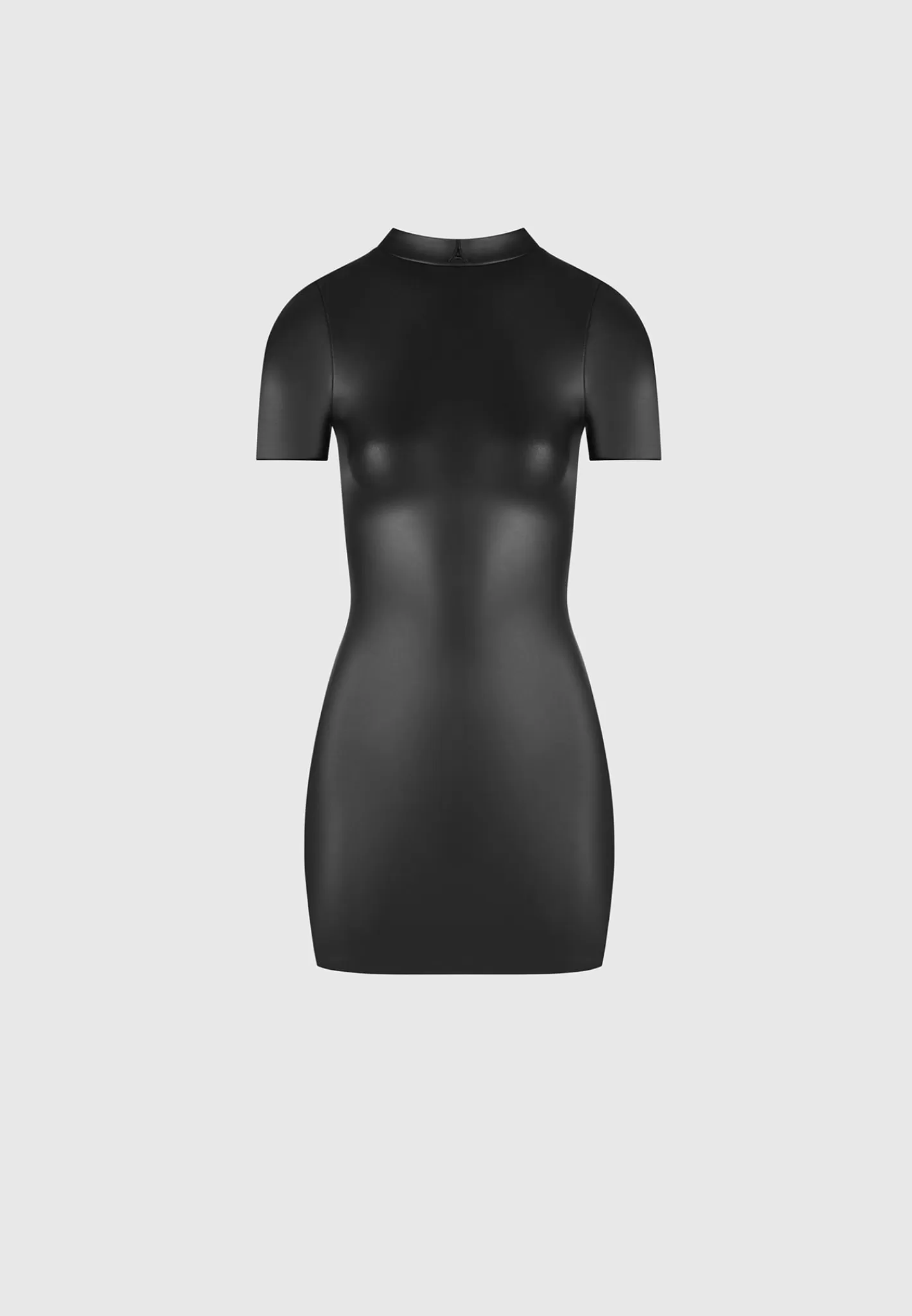 Vegan Leather Bodycon Dress with Gloves - -Manière De Voir Sale