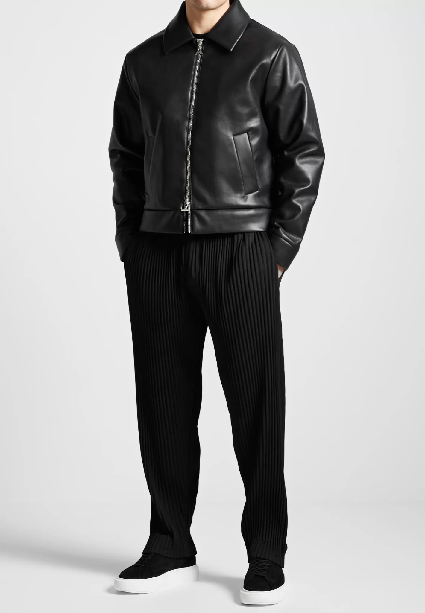 Vegan Leather Boxy Jacket - -Manière De Voir Cheap