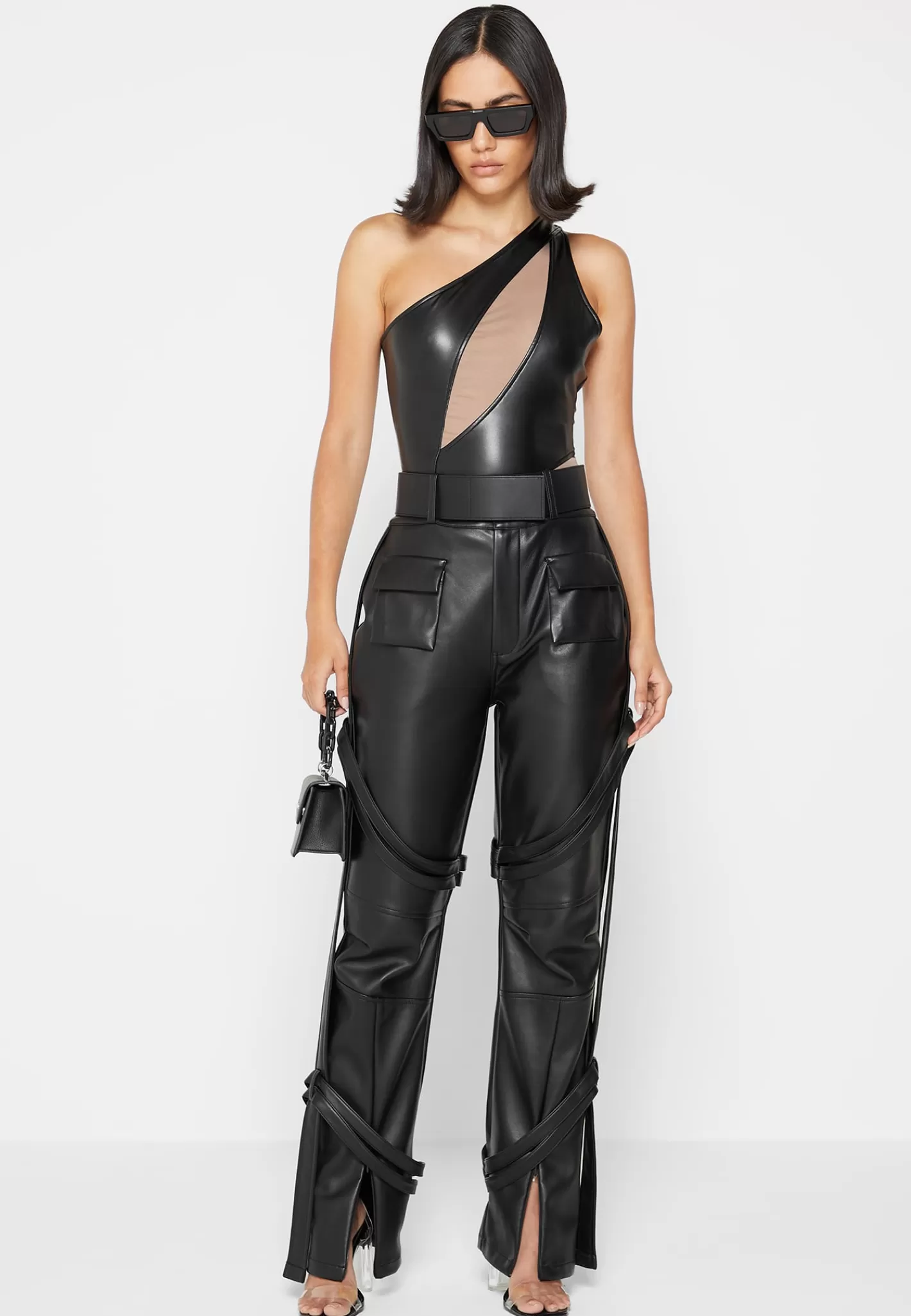 Vegan Leather Carpenter Cargo Trousers - -Manière De Voir New