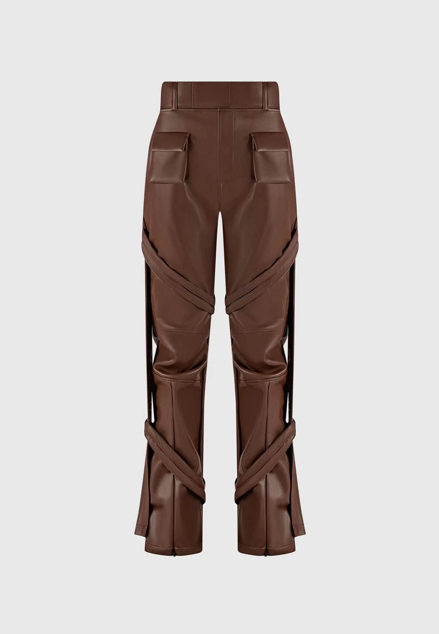 Vegan Leather Carpenter Cargo Trousers - -Manière De Voir Best Sale