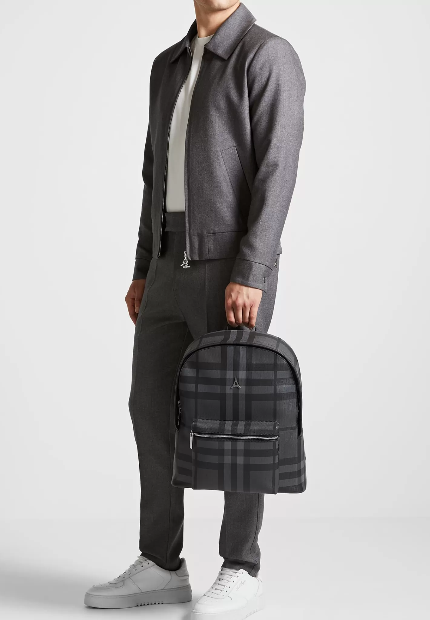 Vegan Leather Check Backpack - -Manière De Voir New